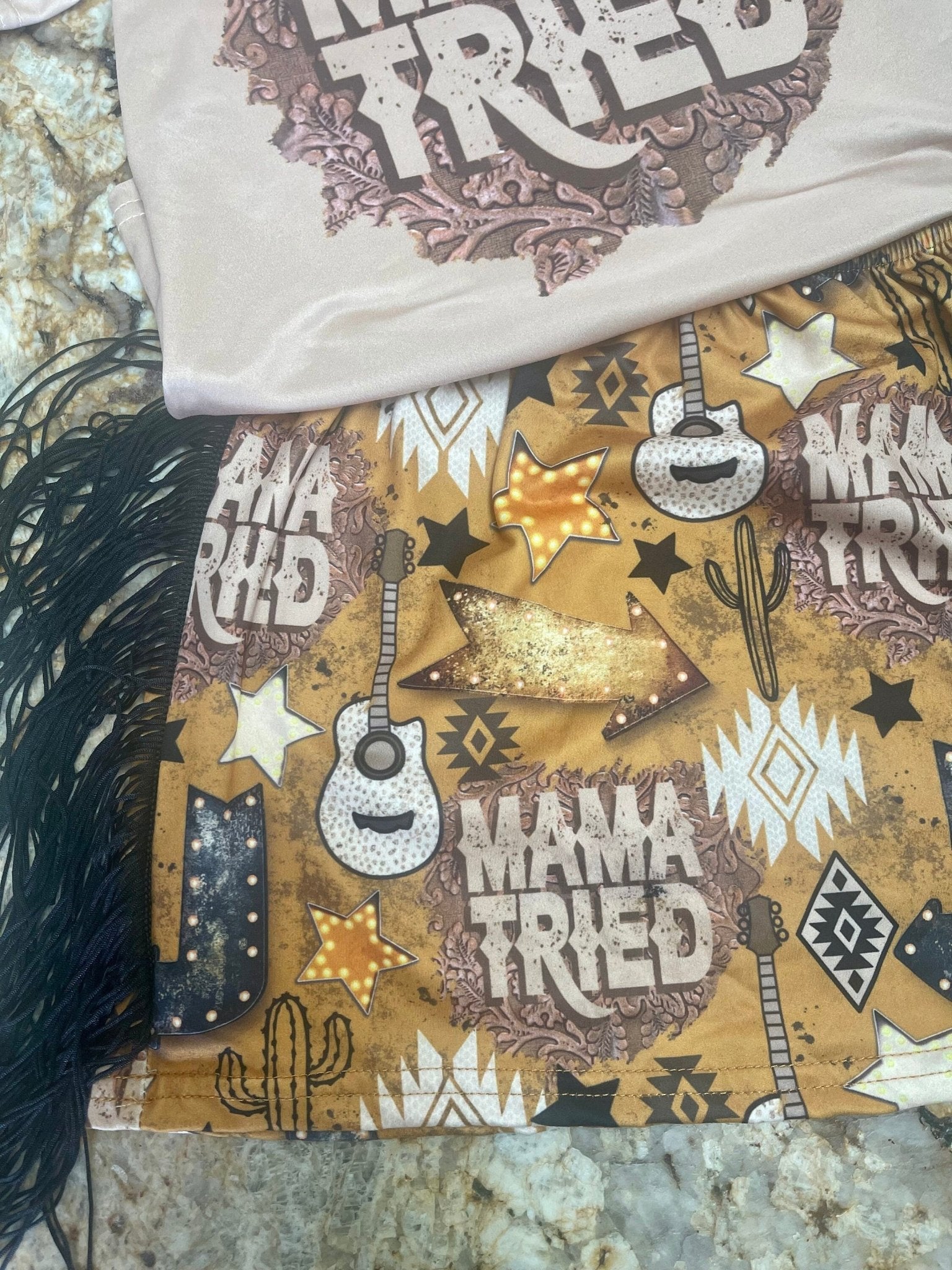 Mama Tried Fringe Skirt Set, Cowgirl Fringe Outfit - Razels