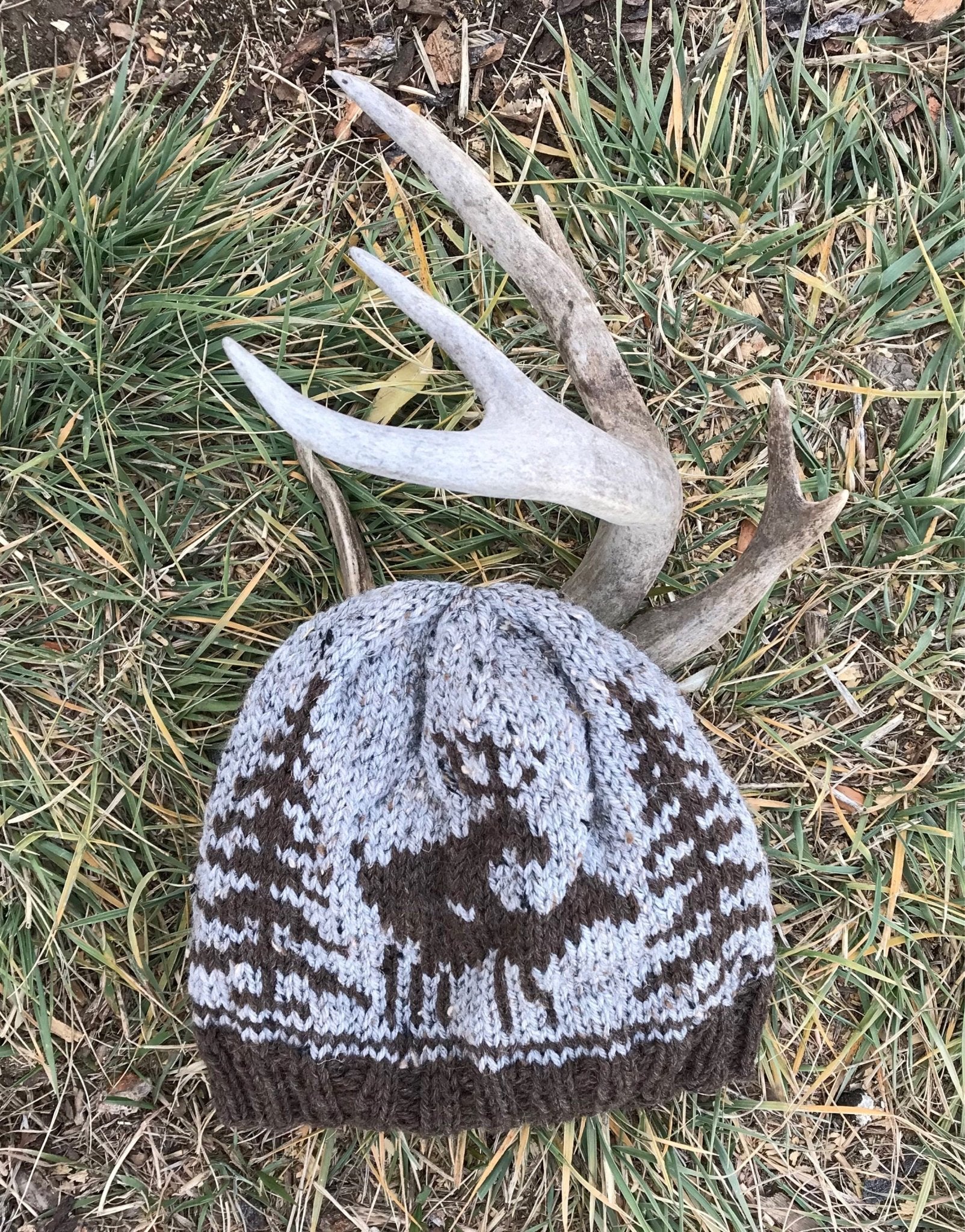 Men's Hunting Camp Hat - Funny Gift | Naughty Elk & Deer Design | Hunting Season Knit Hat - Razels