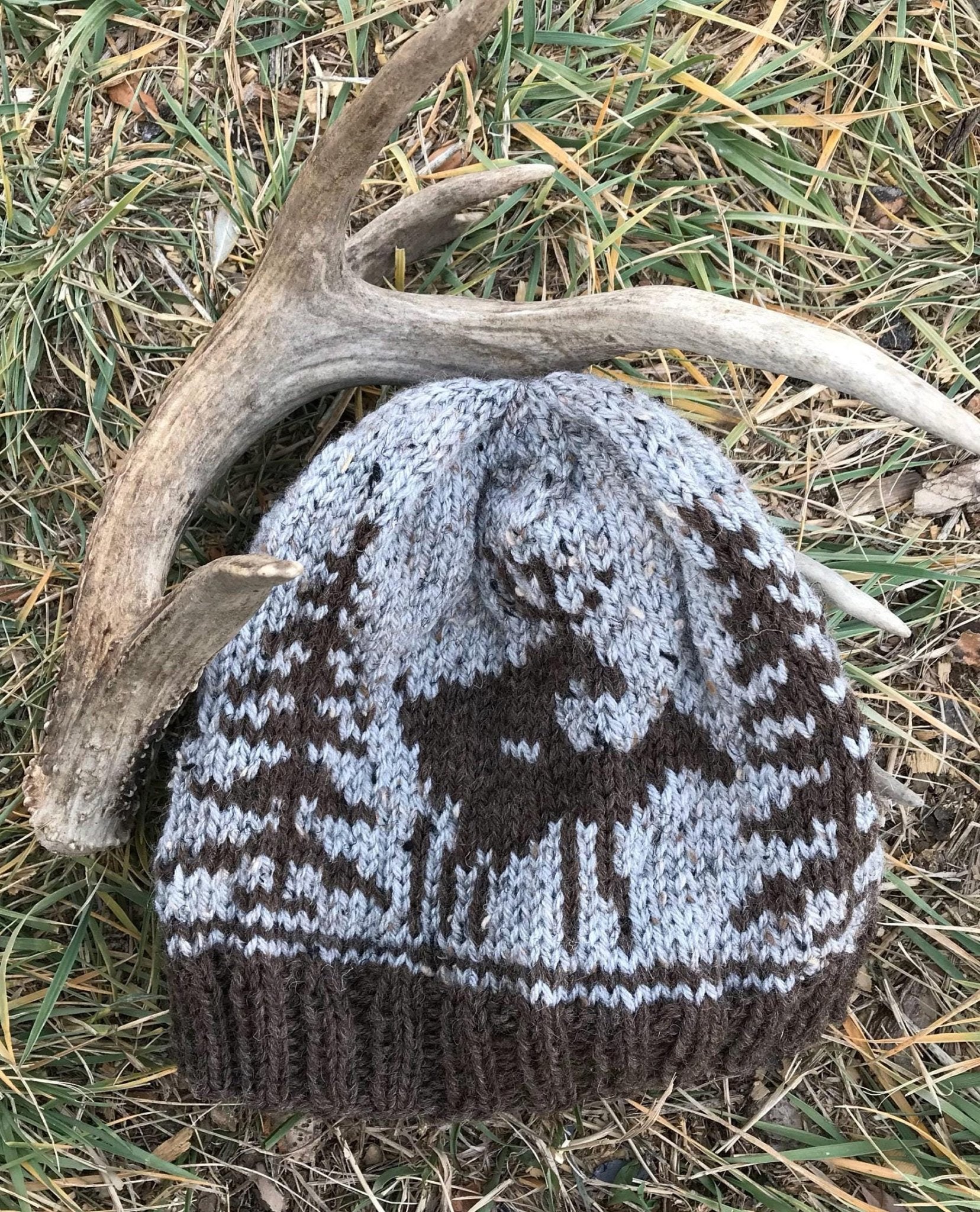 Men's Hunting Camp Hat - Funny Gift | Naughty Elk & Deer Design | Hunting Season Knit Hat - Razels