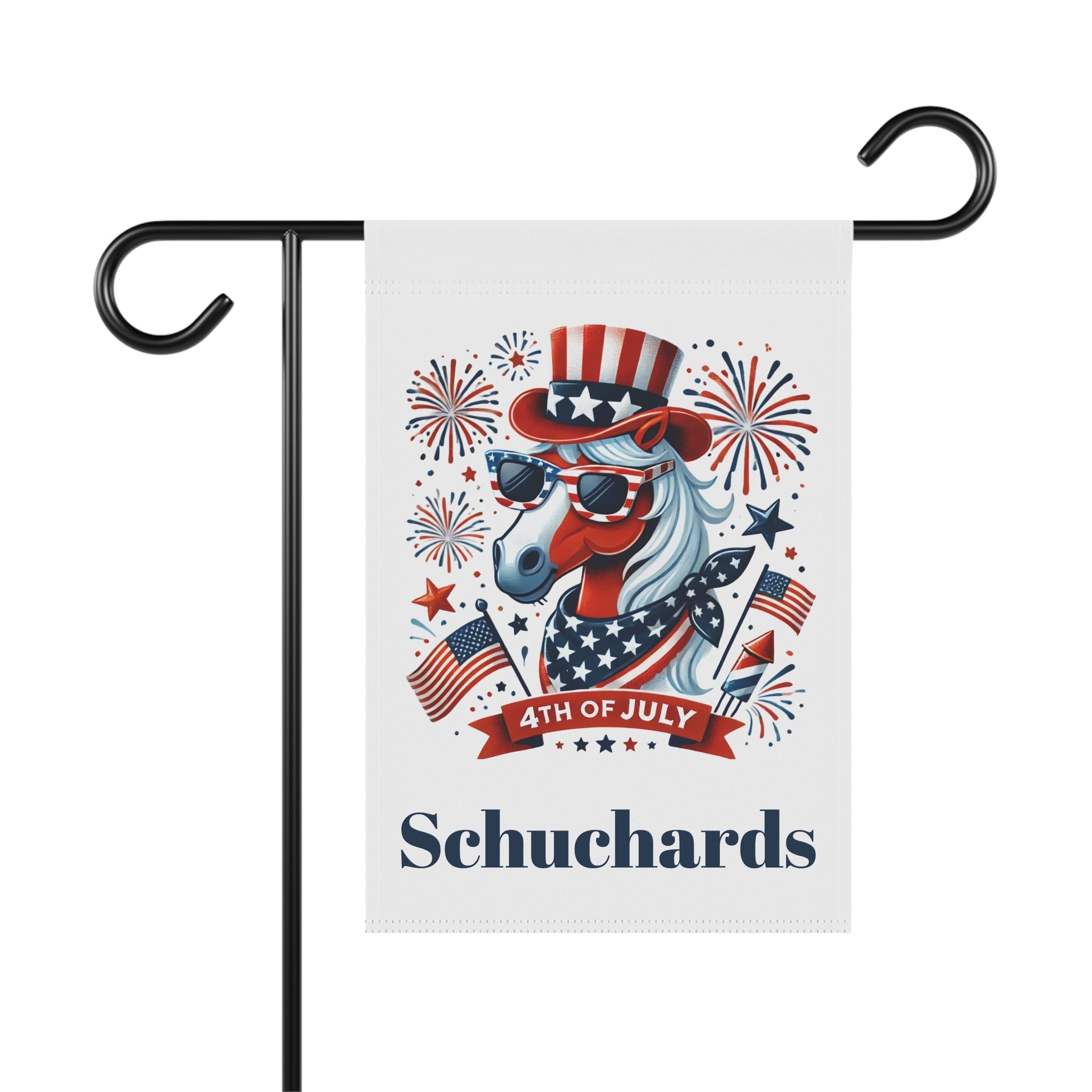 Patriotic Horse Garden Flag, 4th of July House Flag, Custom Yard Sign, Personalized Yard Flag, Funny Independance Day Flag - Razels