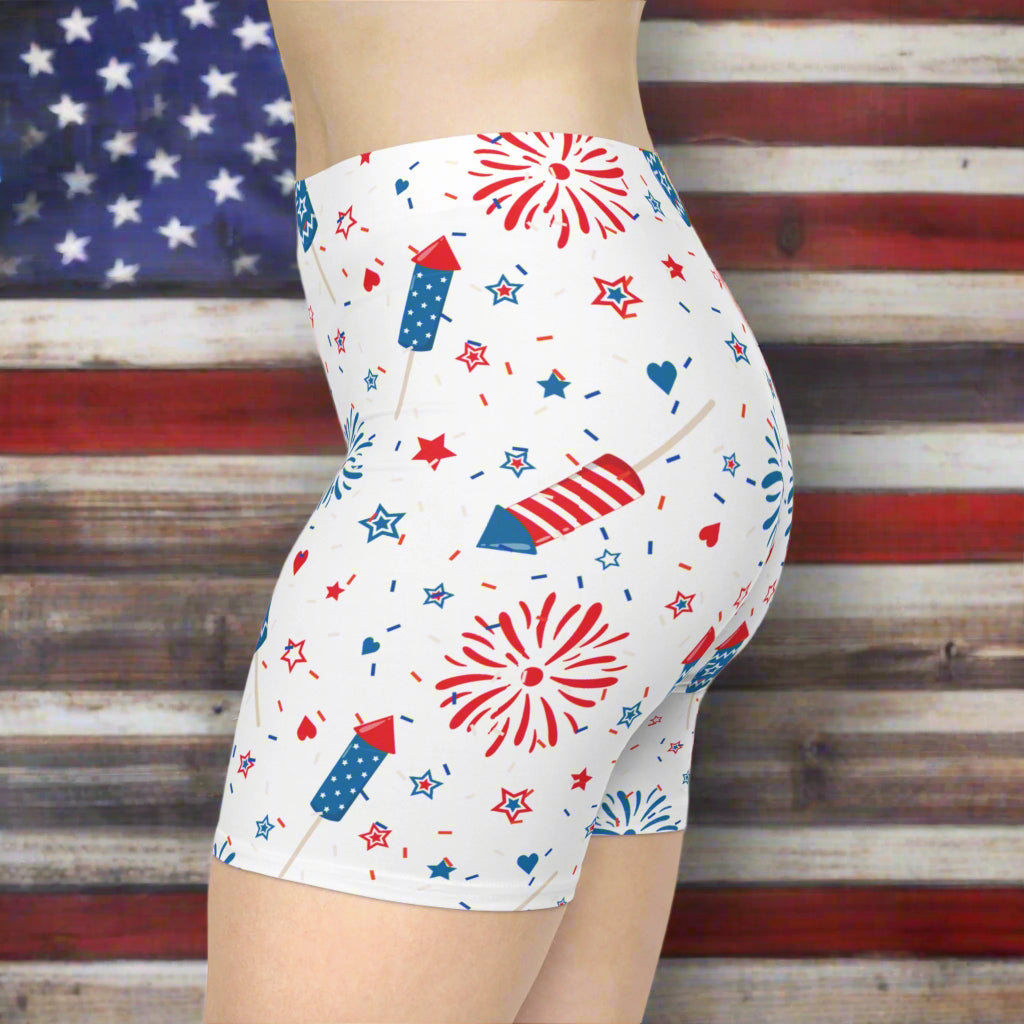 patriotic yoga shorts for the 4th of july