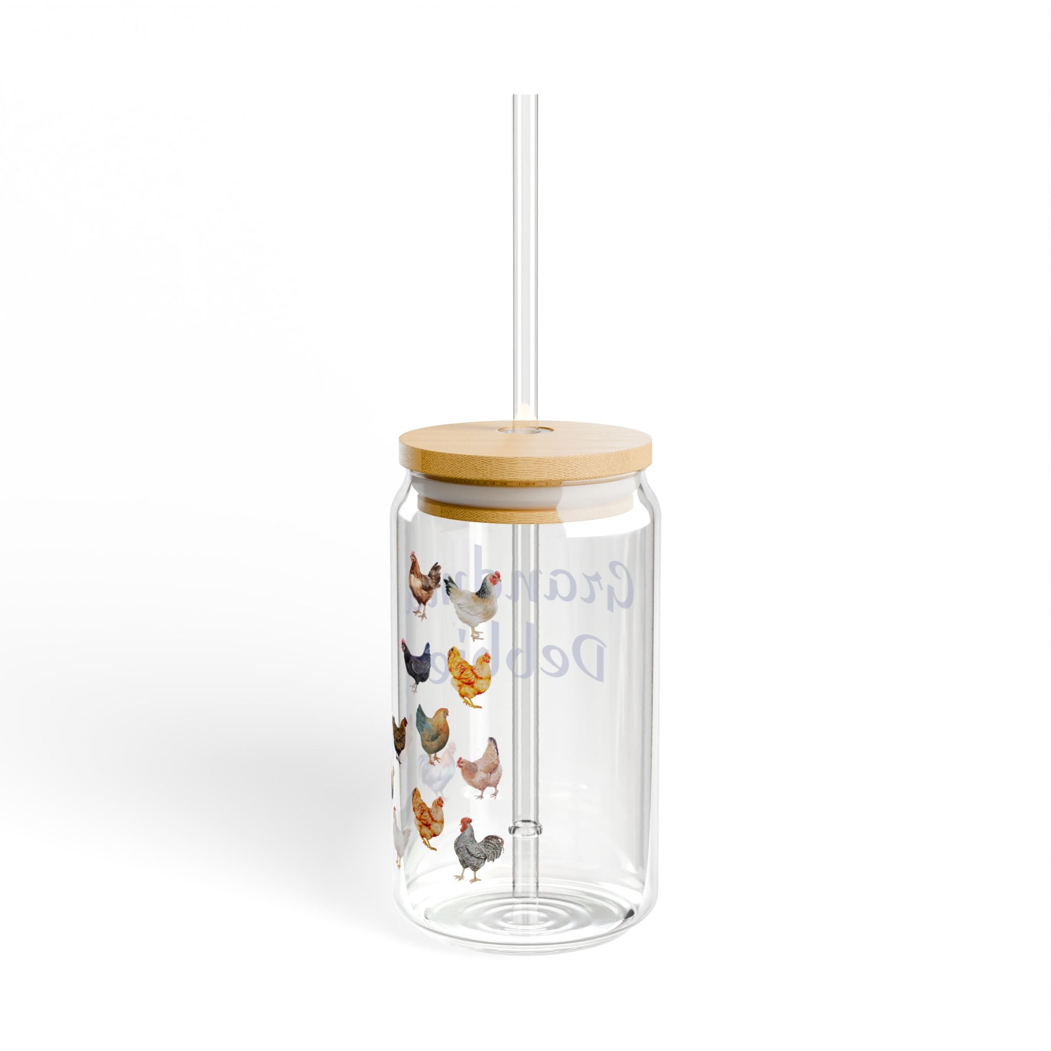 Personalized CHICKEN Sipper Glass, Custom Gift for Grandma, Mom, Chicken Lover, Mothers Day, - Razels