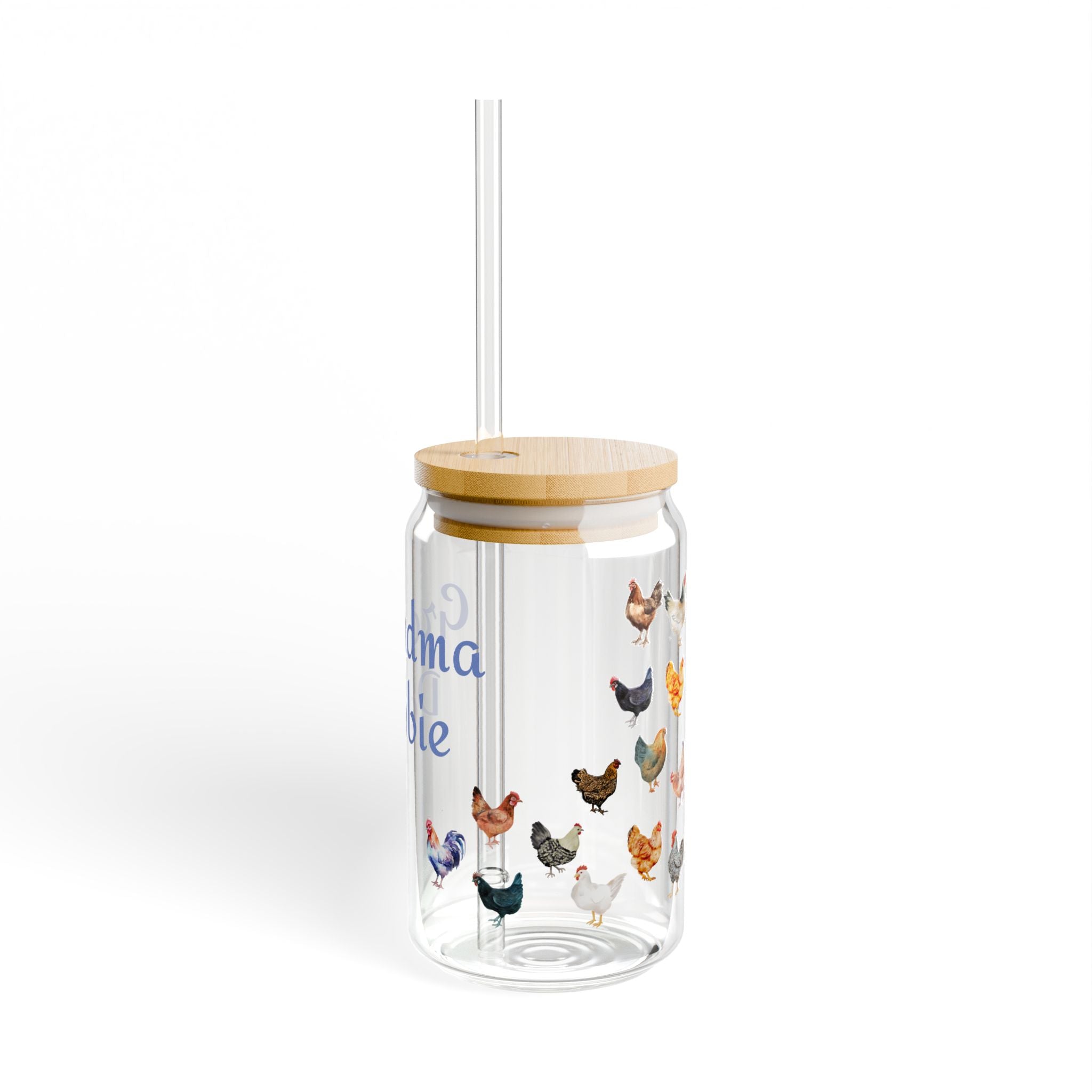Personalized CHICKEN Sipper Glass, Custom Gift for Grandma, Mom, Chicken Lover, Mothers Day, - Razels