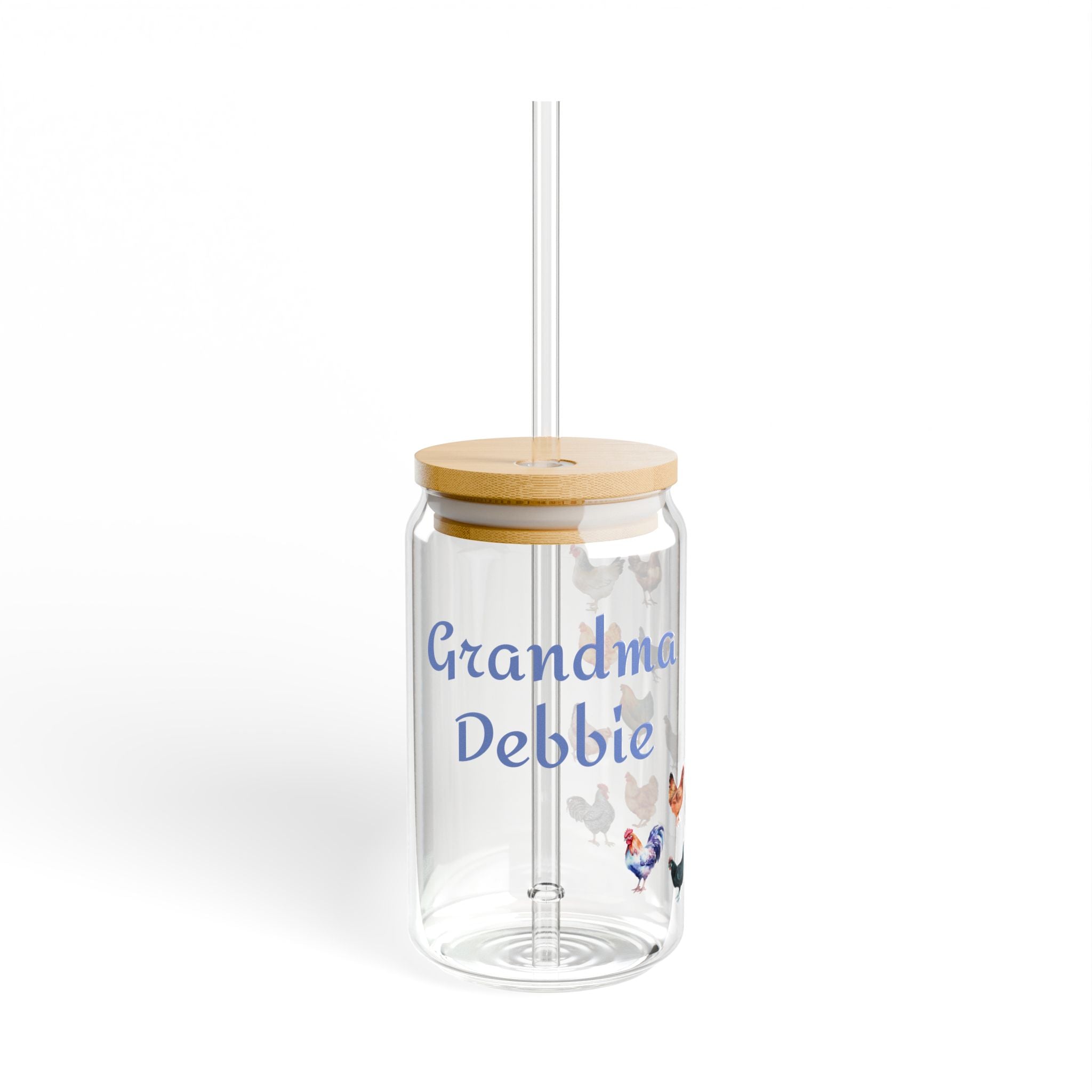 Personalized CHICKEN Sipper Glass, Custom Gift for Grandma, Mom, Chicken Lover, Mothers Day, - Razels