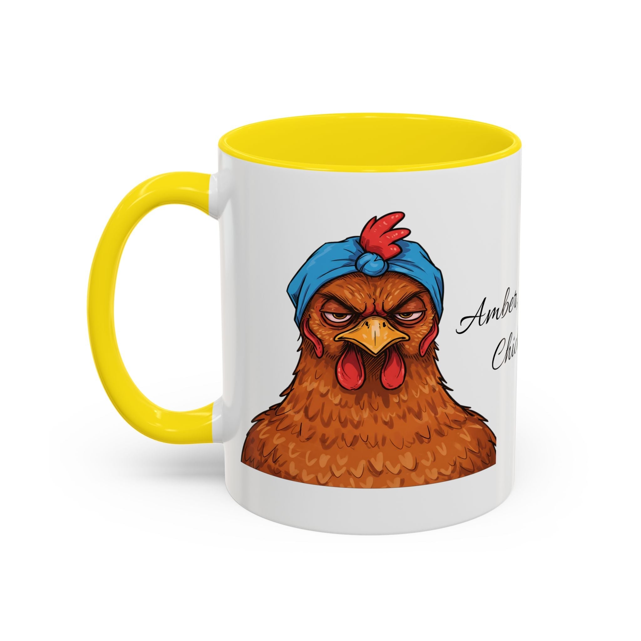 Personalized Crazy Chicken Lady Mug, Red Hen Mug,, Mad Hen Mug, Chicken Coffee Cup, Gift for Chicken Lover, Quirky Coffee Cup - Razels