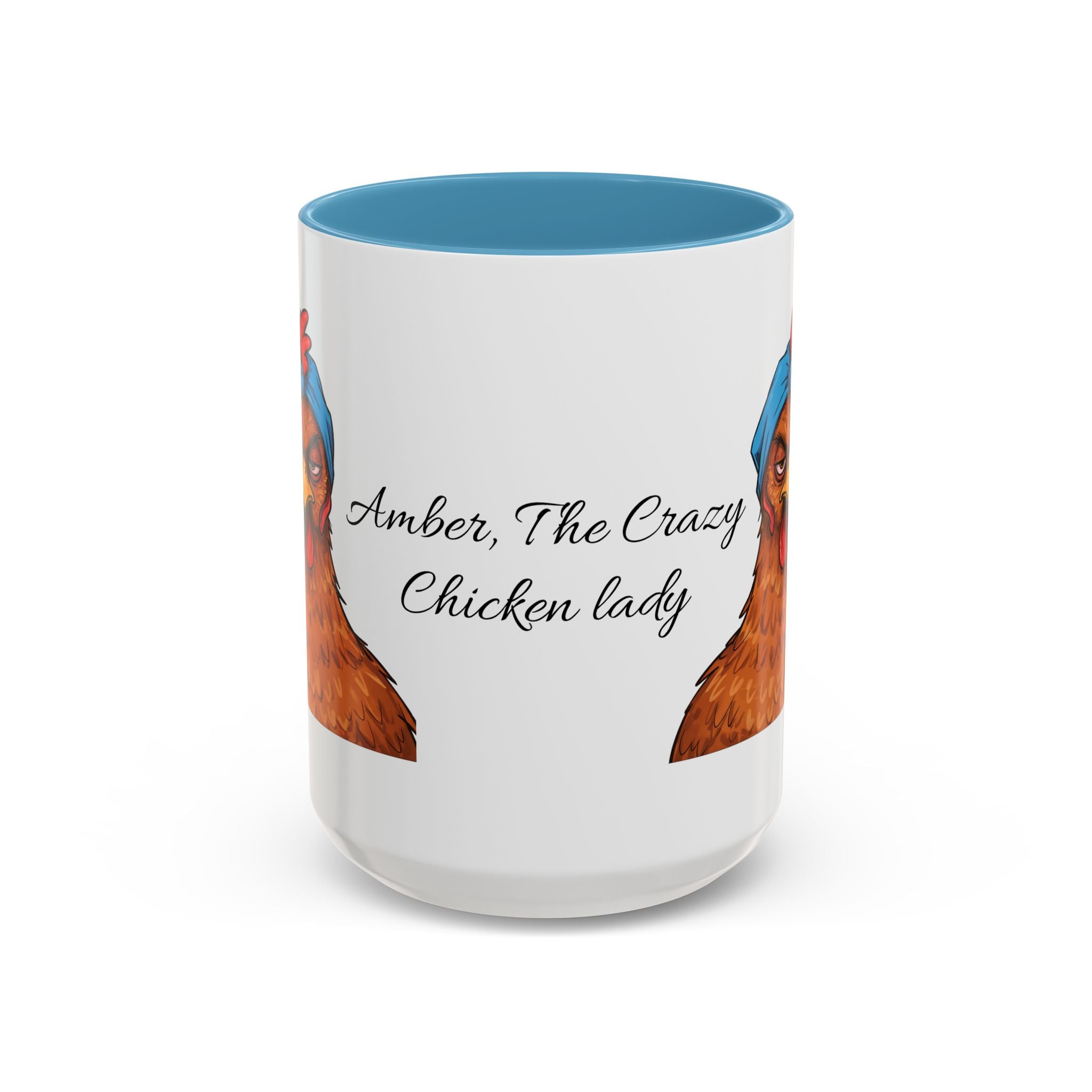 Personalized Crazy Chicken Lady Mug, Red Hen Mug,, Mad Hen Mug, Chicken Coffee Cup, Gift for Chicken Lover, Quirky Coffee Cup - Razels