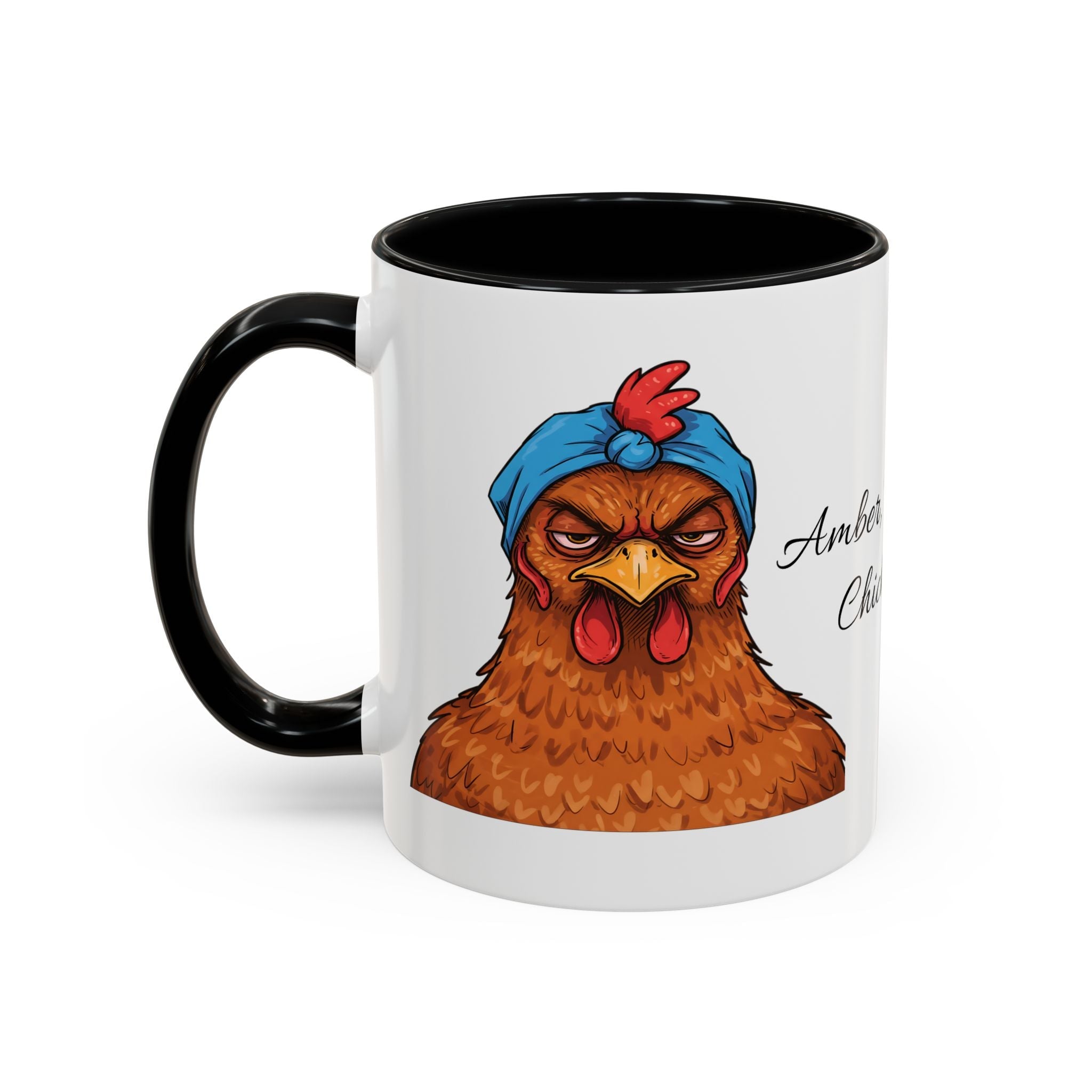 Personalized Crazy Chicken Lady Mug, Red Hen Mug,, Mad Hen Mug, Chicken Coffee Cup, Gift for Chicken Lover, Quirky Coffee Cup - Razels
