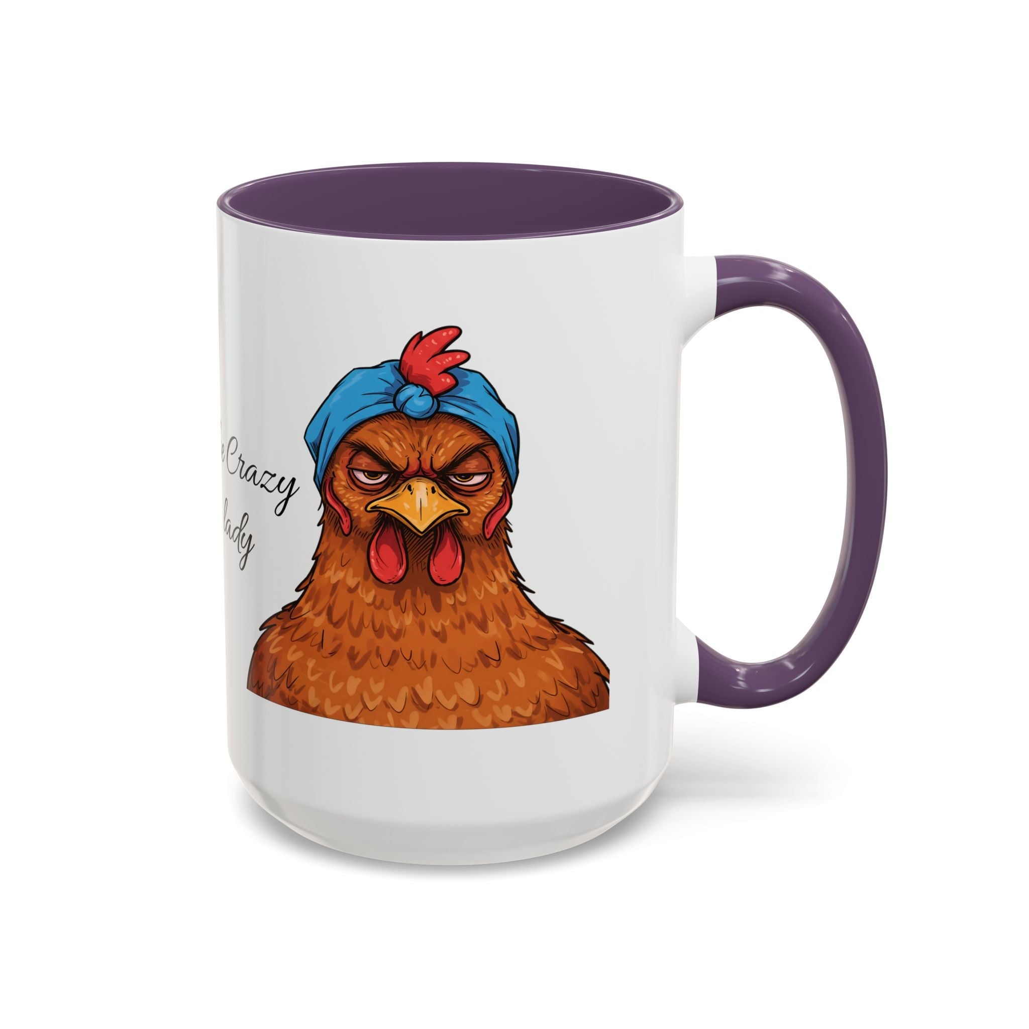 Personalized Crazy Chicken Lady Mug, Red Hen Mug,, Mad Hen Mug, Chicken Coffee Cup, Gift for Chicken Lover, Quirky Coffee Cup - Razels