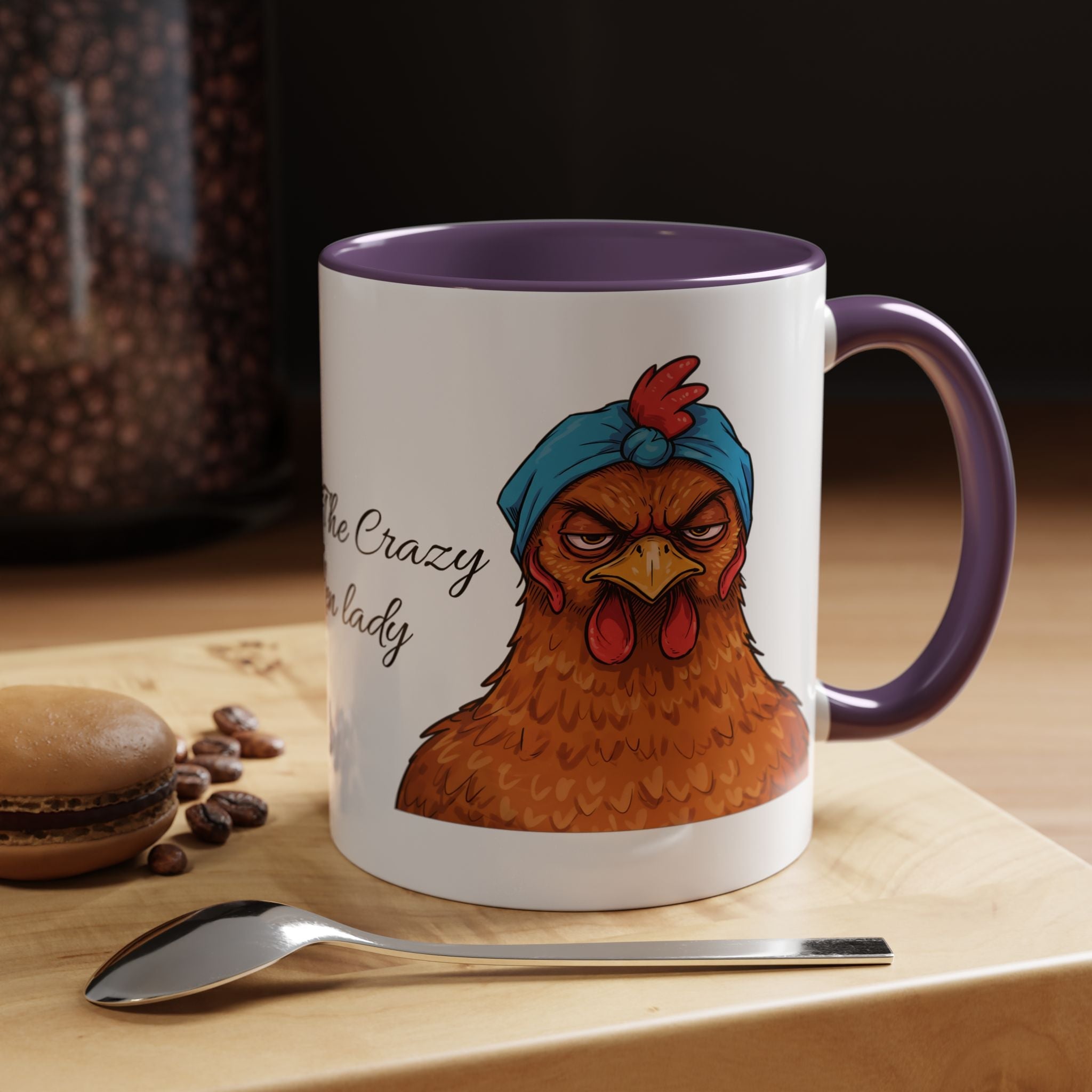 Personalized Crazy Chicken Lady Mug, Red Hen Mug,, Mad Hen Mug, Chicken Coffee Cup, Gift for Chicken Lover, Quirky Coffee Cup - Razels