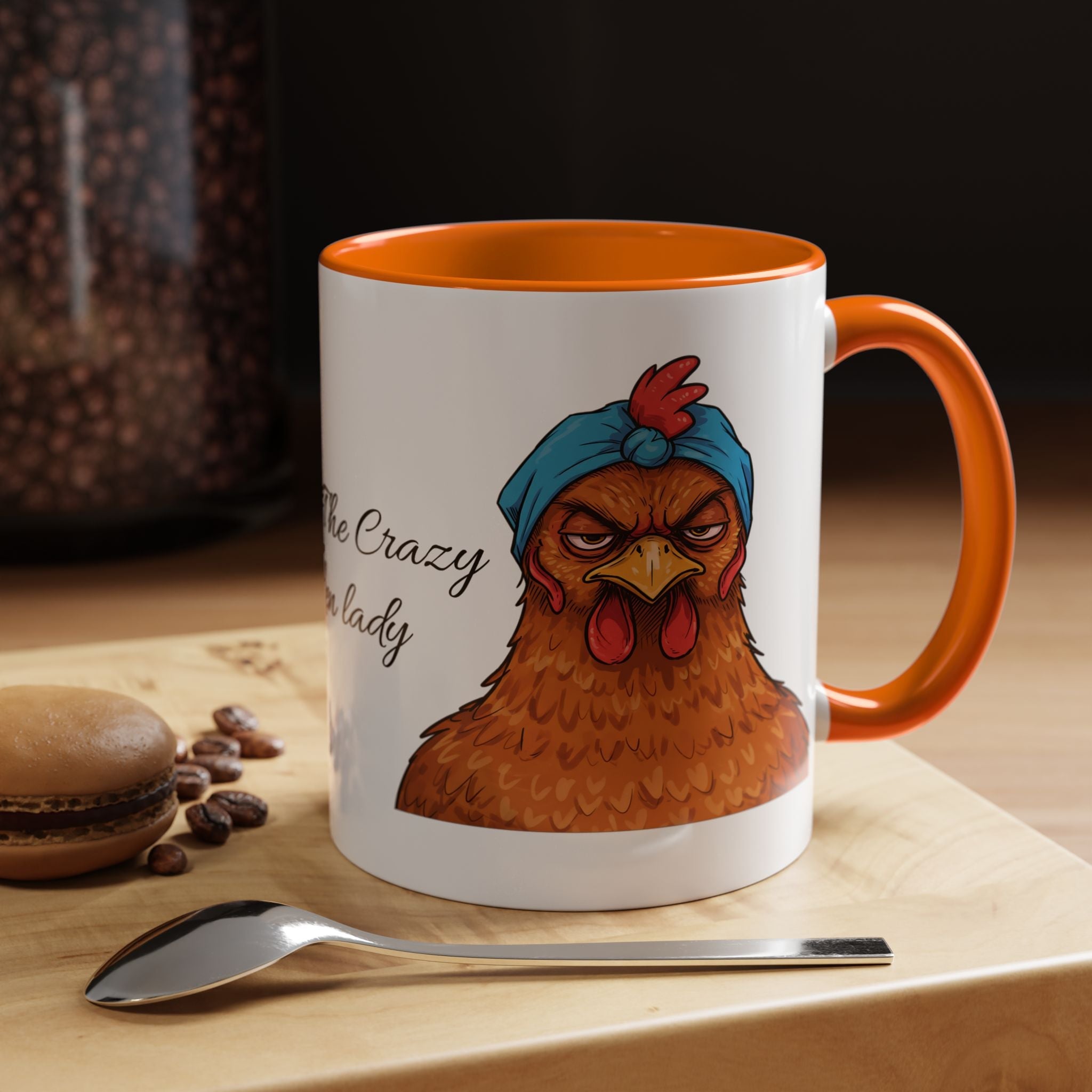 Personalized Crazy Chicken Lady Mug, Red Hen Mug,, Mad Hen Mug, Chicken Coffee Cup, Gift for Chicken Lover, Quirky Coffee Cup - Razels