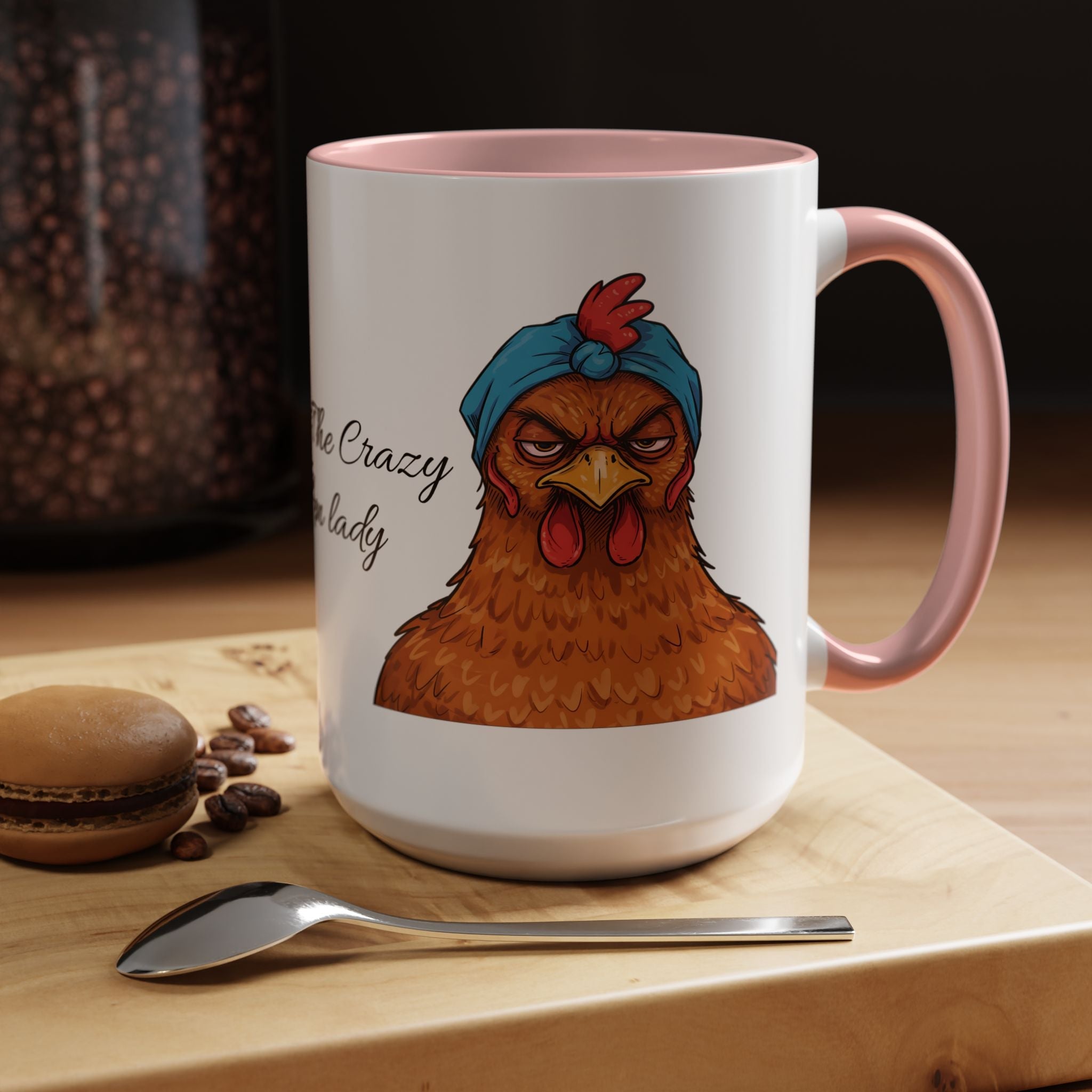 Personalized Crazy Chicken Lady Mug, Red Hen Mug,, Mad Hen Mug, Chicken Coffee Cup, Gift for Chicken Lover, Quirky Coffee Cup - Razels