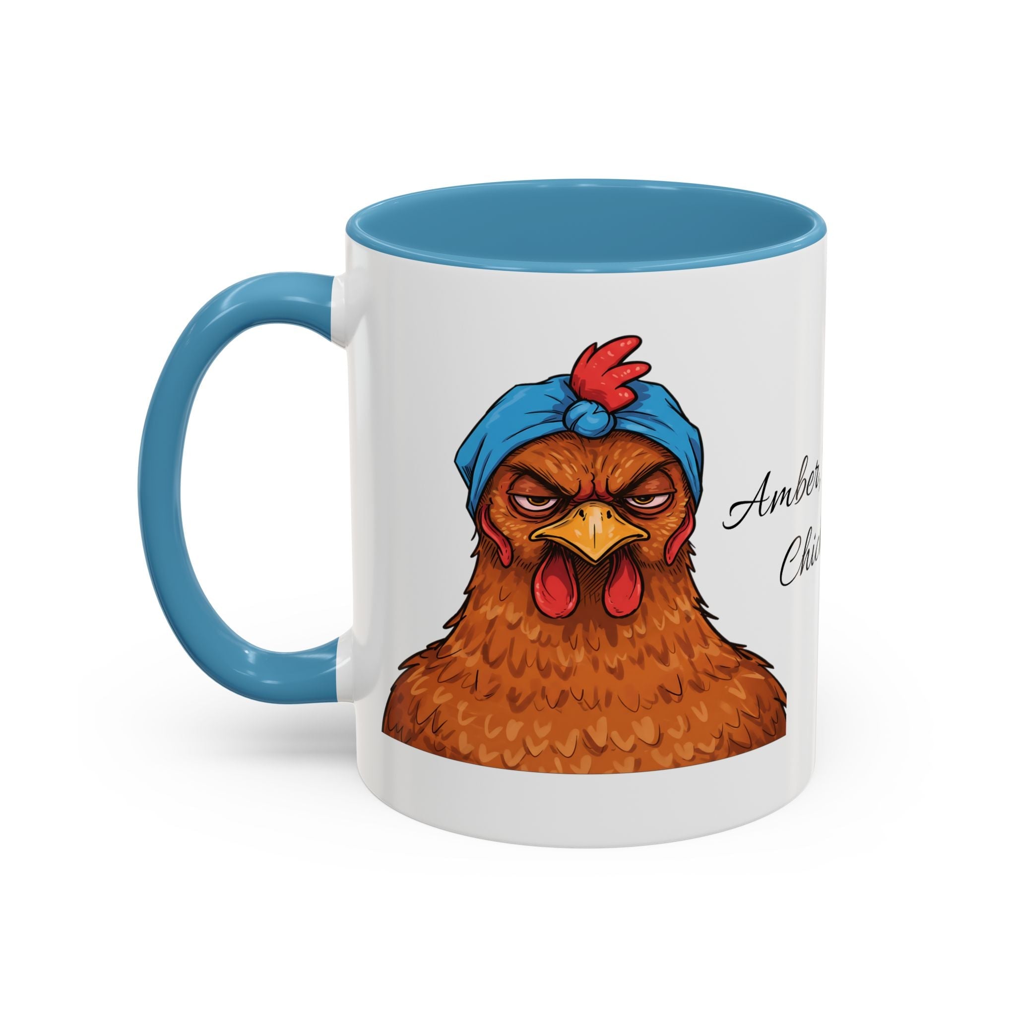Personalized Crazy Chicken Lady Mug, Red Hen Mug,, Mad Hen Mug, Chicken Coffee Cup, Gift for Chicken Lover, Quirky Coffee Cup - Razels