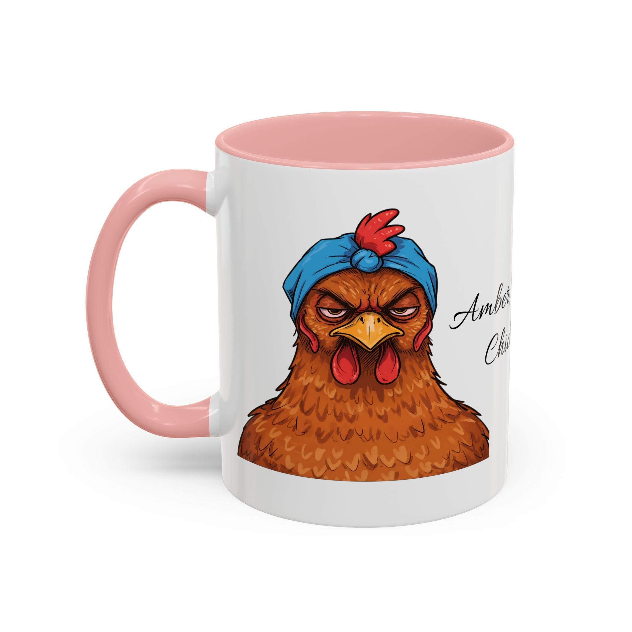 Personalized Crazy Chicken Lady Mug, Red Hen Mug,, Mad Hen Mug, Chicken Coffee Cup, Gift for Chicken Lover, Quirky Coffee Cup - Razels