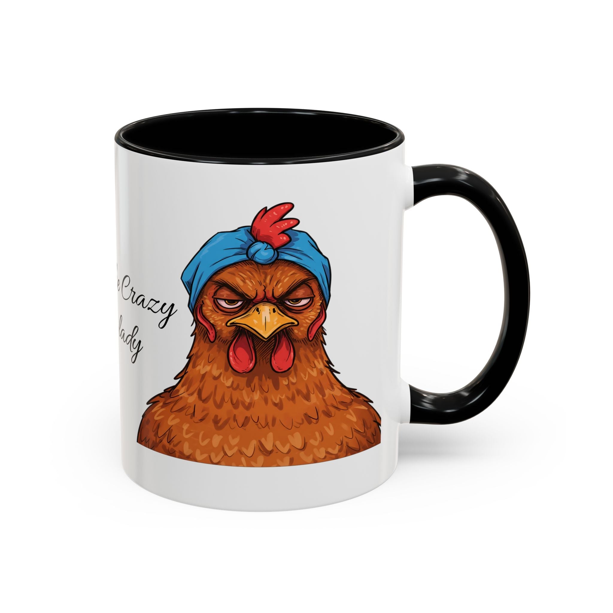 Personalized Crazy Chicken Lady Mug, Red Hen Mug,, Mad Hen Mug, Chicken Coffee Cup, Gift for Chicken Lover, Quirky Coffee Cup - Razels