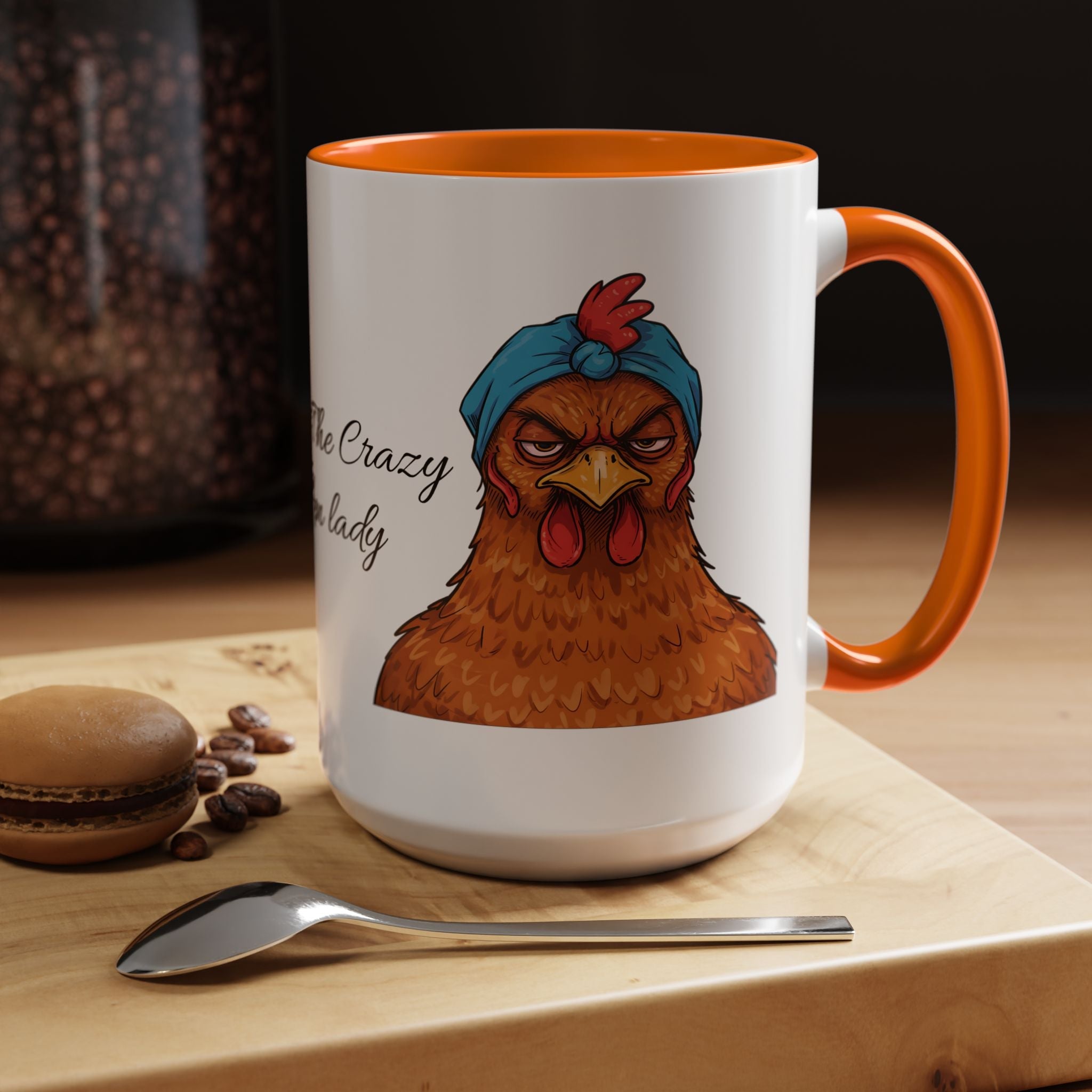 Personalized Crazy Chicken Lady Mug, Red Hen Mug,, Mad Hen Mug, Chicken Coffee Cup, Gift for Chicken Lover, Quirky Coffee Cup - Razels