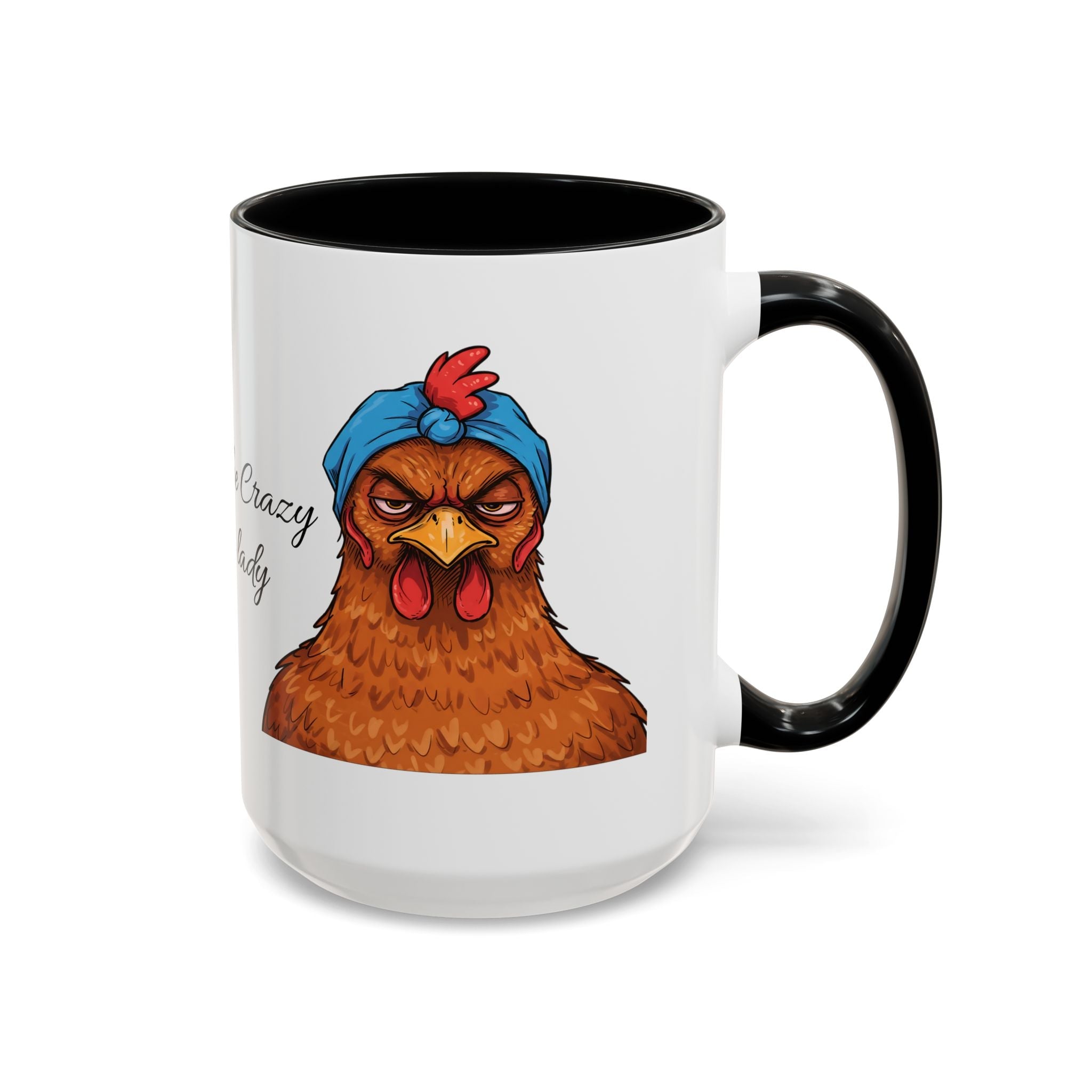 Personalized Crazy Chicken Lady Mug, Red Hen Mug,, Mad Hen Mug, Chicken Coffee Cup, Gift for Chicken Lover, Quirky Coffee Cup - Razels