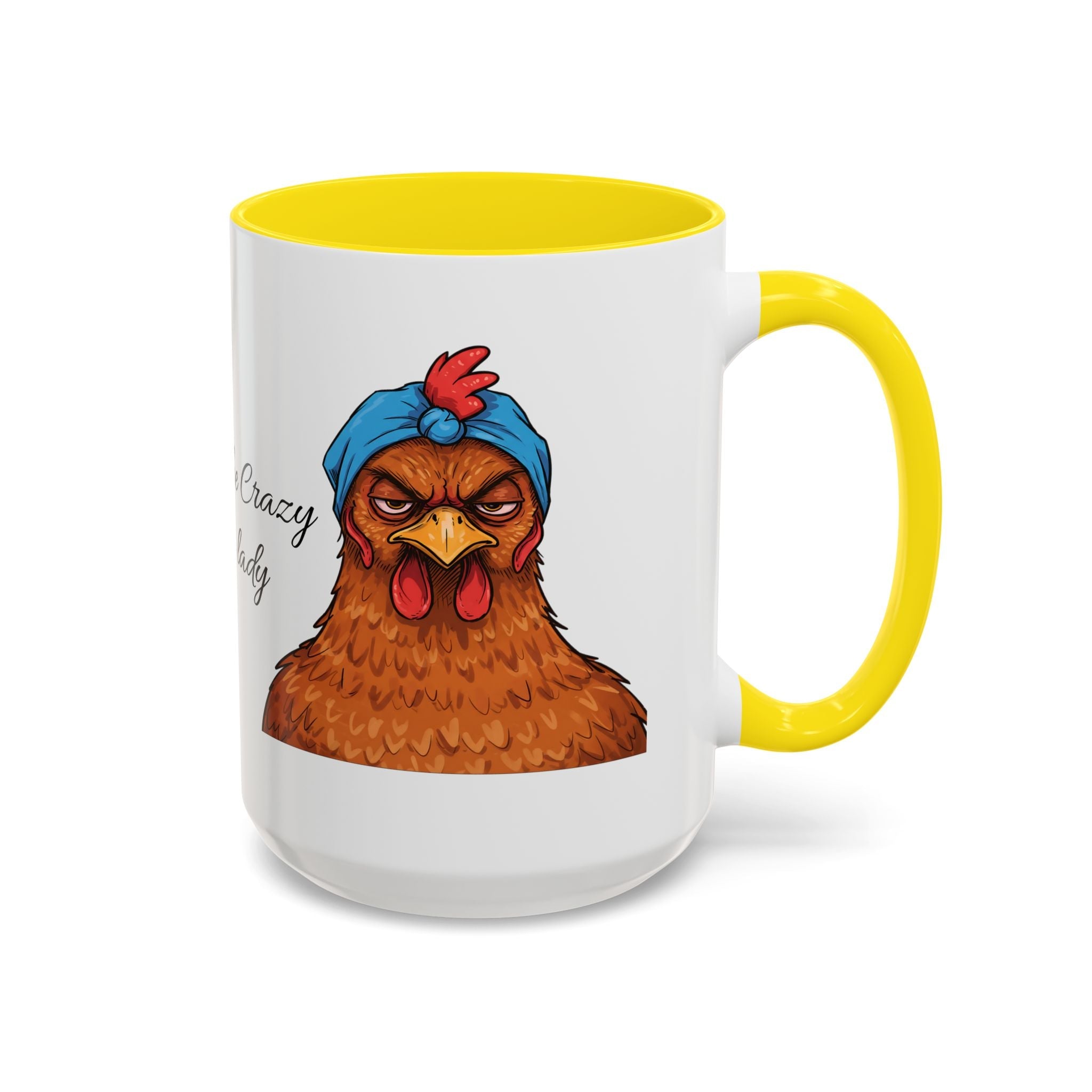 Personalized Crazy Chicken Lady Mug, Red Hen Mug,, Mad Hen Mug, Chicken Coffee Cup, Gift for Chicken Lover, Quirky Coffee Cup - Razels