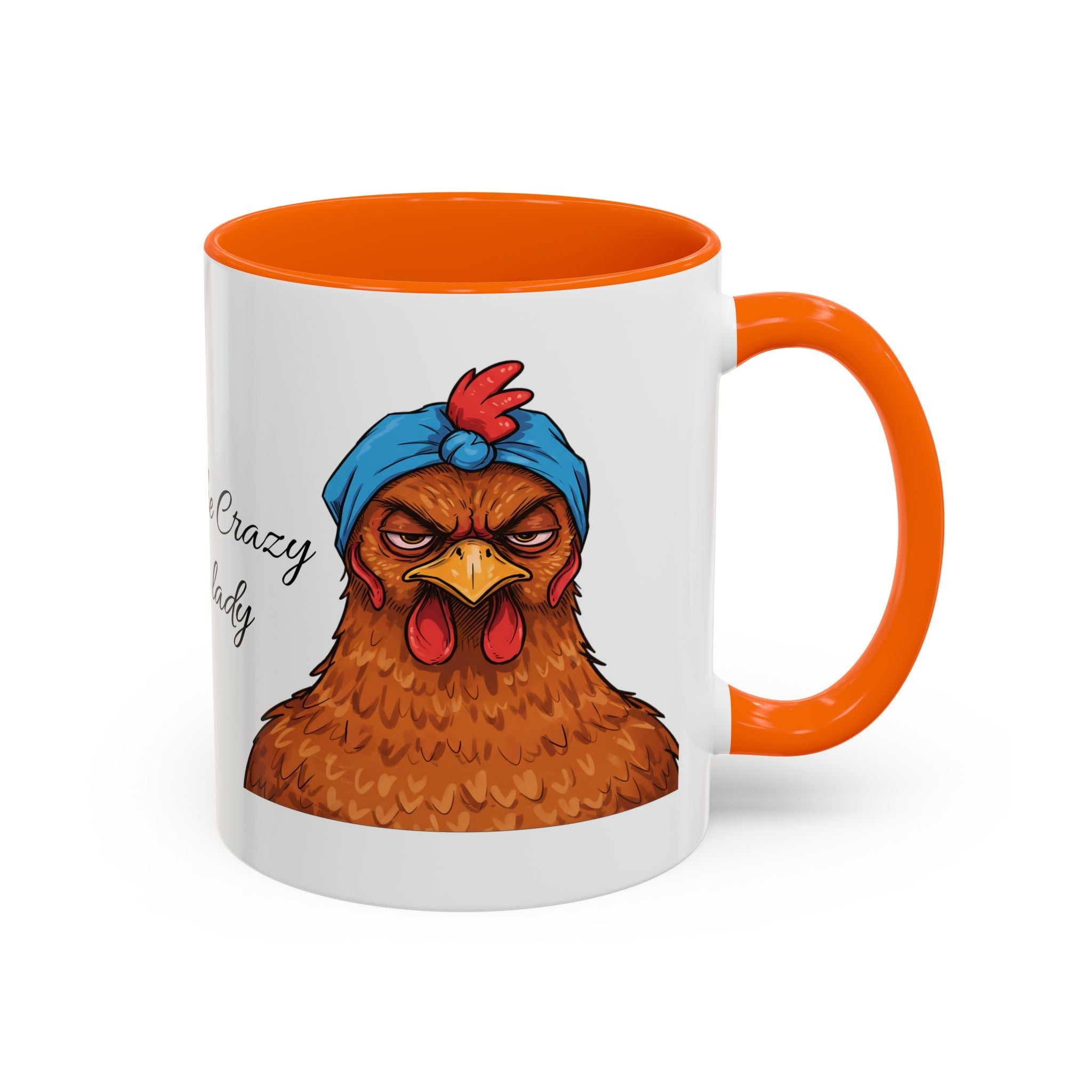 Personalized Crazy Chicken Lady Mug, Red Hen Mug,, Mad Hen Mug, Chicken Coffee Cup, Gift for Chicken Lover, Quirky Coffee Cup - Razels