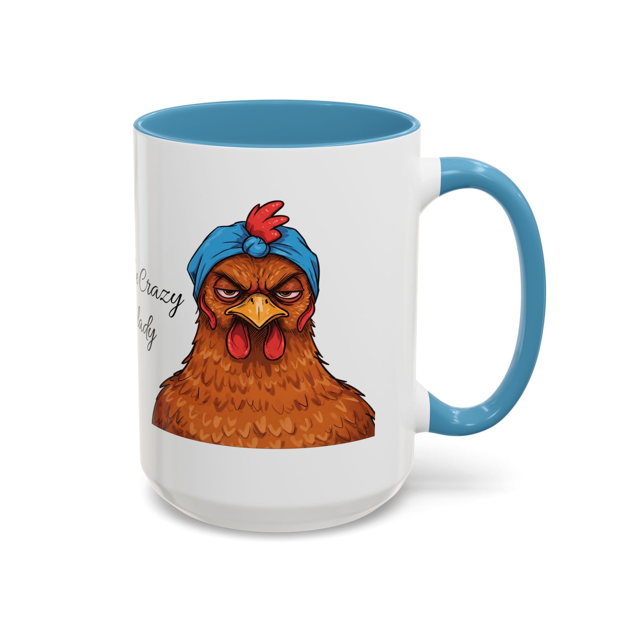 Personalized Crazy Chicken Lady Mug, Red Hen Mug,, Mad Hen Mug, Chicken Coffee Cup, Gift for Chicken Lover, Quirky Coffee Cup - Razels