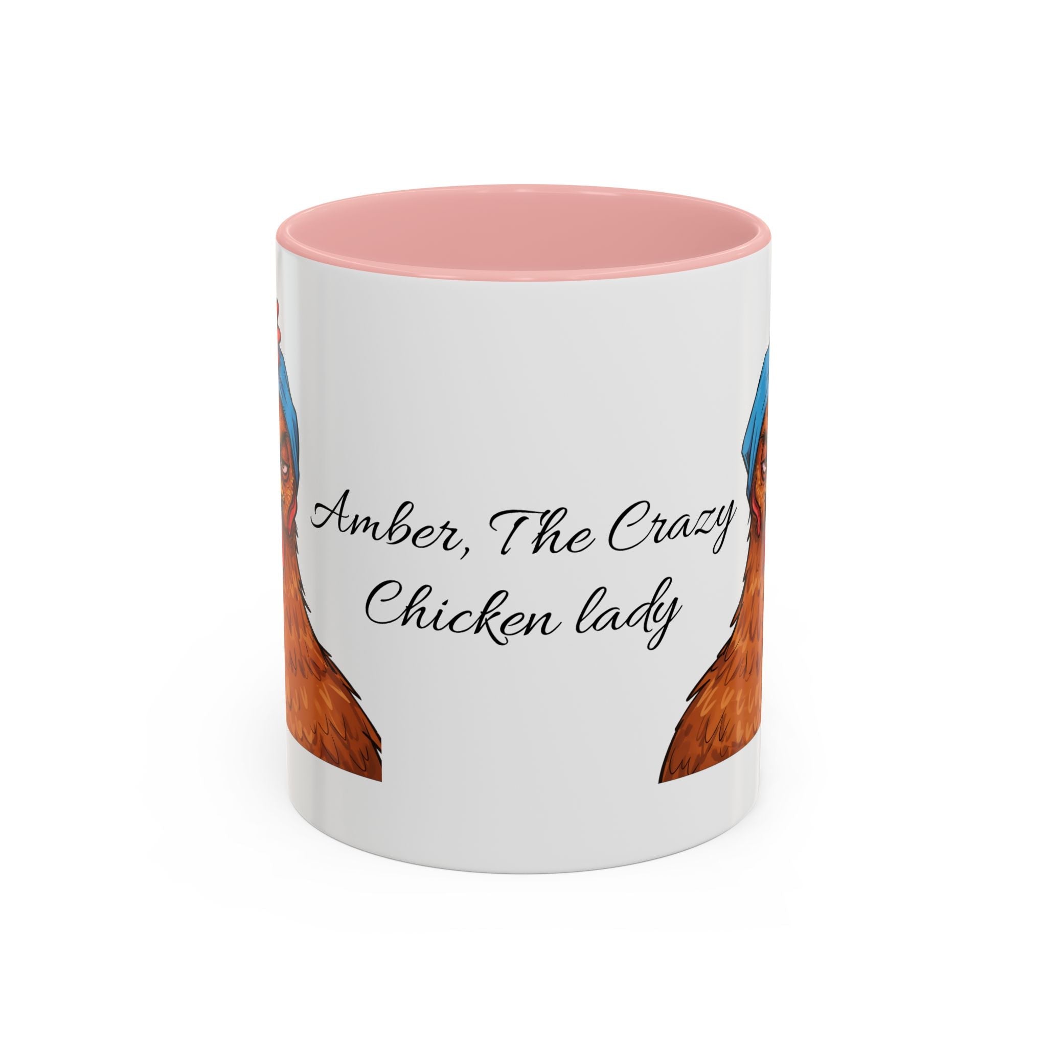 Personalized Crazy Chicken Lady Mug, Red Hen Mug,, Mad Hen Mug, Chicken Coffee Cup, Gift for Chicken Lover, Quirky Coffee Cup - Razels
