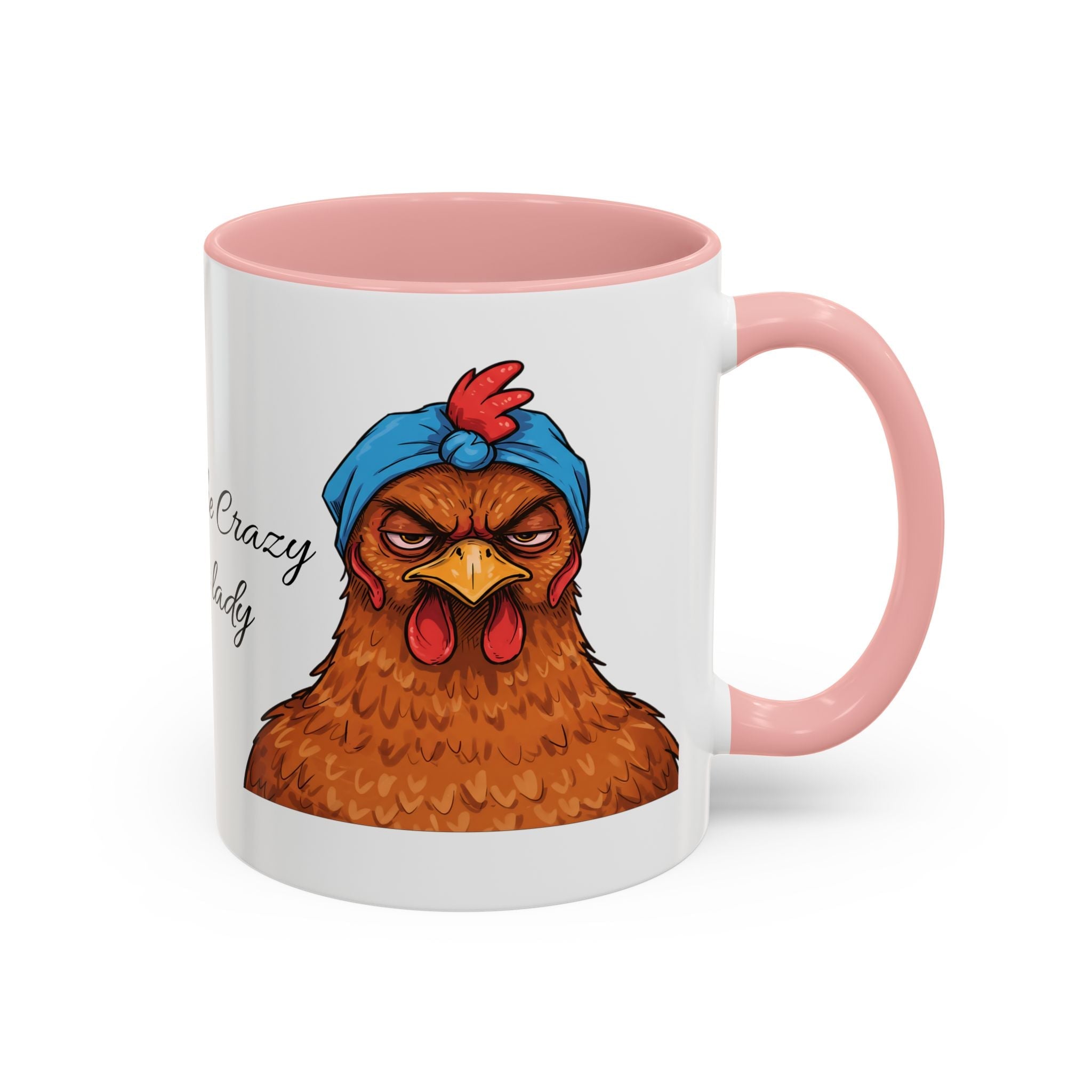 Personalized Crazy Chicken Lady Mug, Red Hen Mug,, Mad Hen Mug, Chicken Coffee Cup, Gift for Chicken Lover, Quirky Coffee Cup - Razels