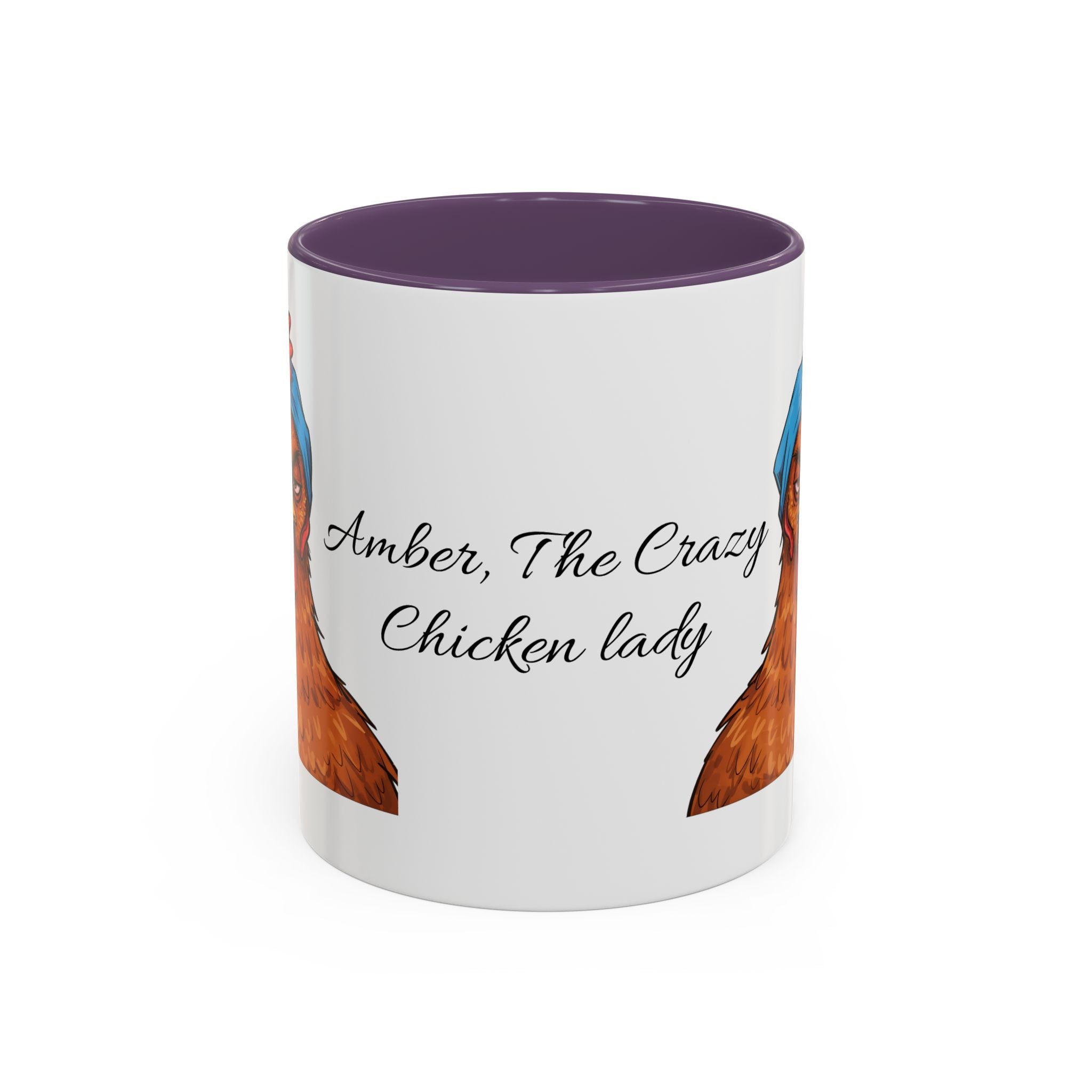Personalized Crazy Chicken Lady Mug, Red Hen Mug,, Mad Hen Mug, Chicken Coffee Cup, Gift for Chicken Lover, Quirky Coffee Cup - Razels
