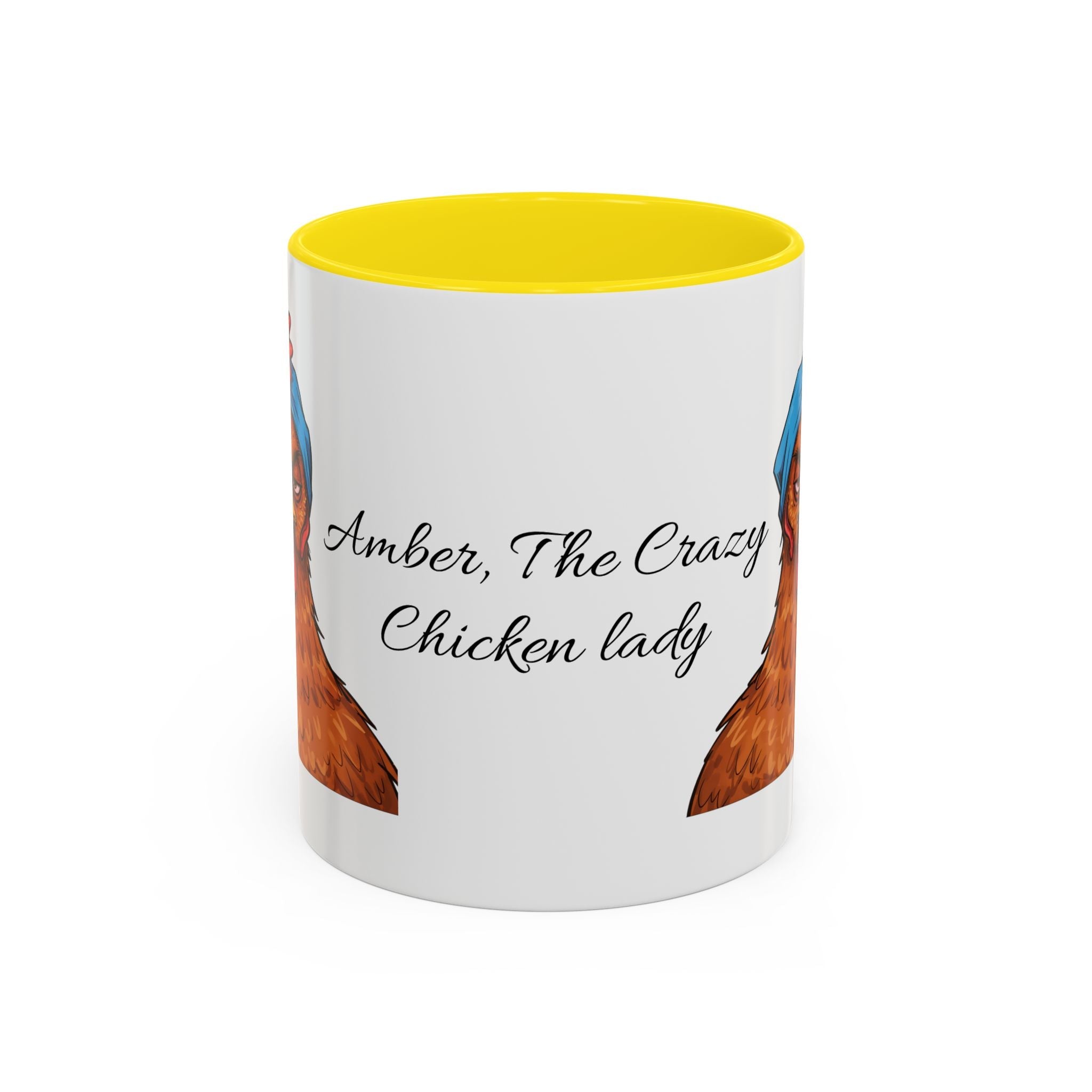 Personalized Crazy Chicken Lady Mug, Red Hen Mug,, Mad Hen Mug, Chicken Coffee Cup, Gift for Chicken Lover, Quirky Coffee Cup - Razels