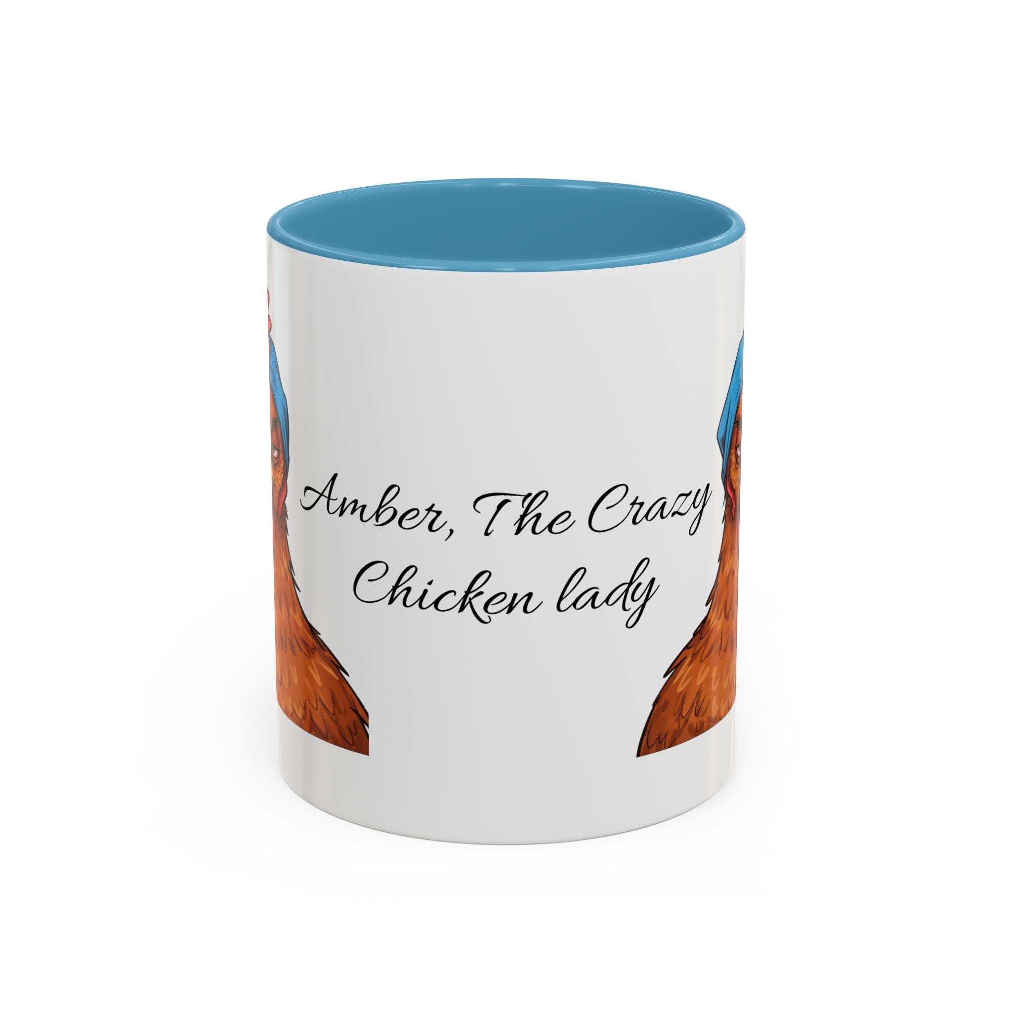 Personalized Crazy Chicken Lady Mug, Red Hen Mug,, Mad Hen Mug, Chicken Coffee Cup, Gift for Chicken Lover, Quirky Coffee Cup - Razels