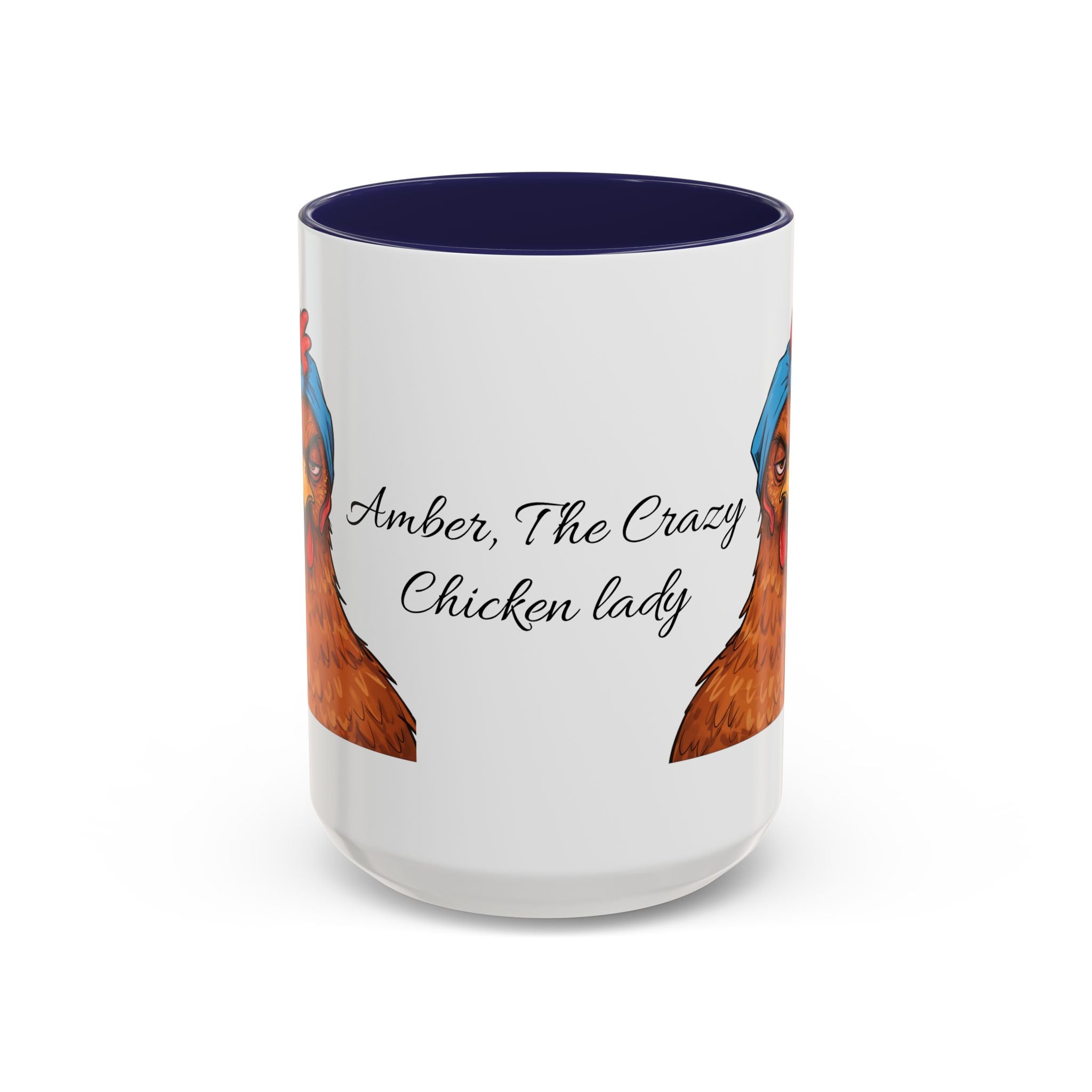 Personalized Crazy Chicken Lady Mug, Red Hen Mug,, Mad Hen Mug, Chicken Coffee Cup, Gift for Chicken Lover, Quirky Coffee Cup - Razels