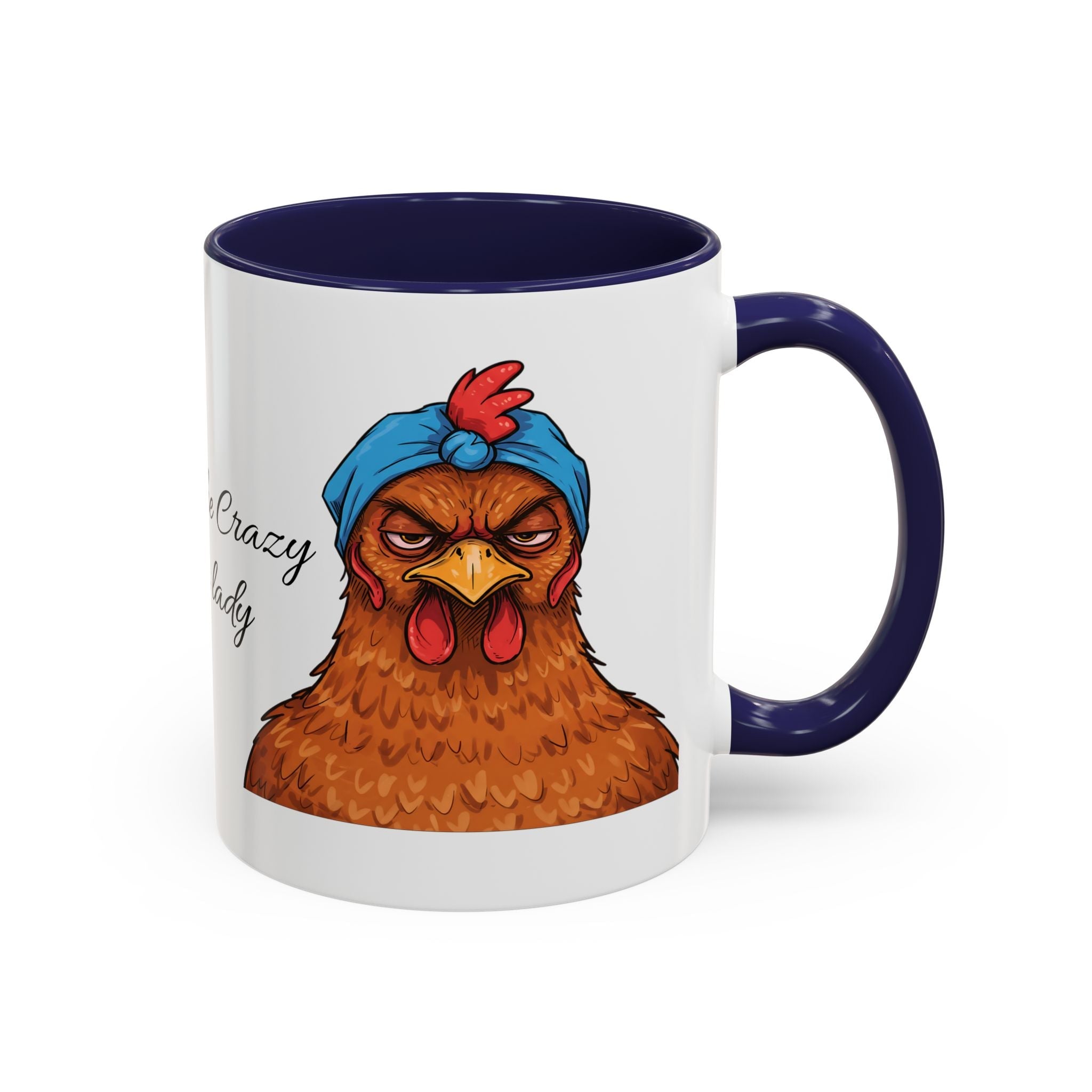 Personalized Crazy Chicken Lady Mug, Red Hen Mug,, Mad Hen Mug, Chicken Coffee Cup, Gift for Chicken Lover, Quirky Coffee Cup - Razels