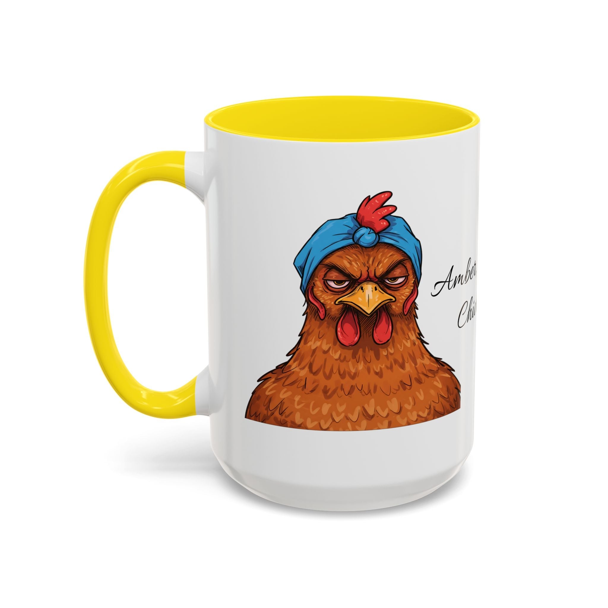Personalized Crazy Chicken Lady Mug, Red Hen Mug,, Mad Hen Mug, Chicken Coffee Cup, Gift for Chicken Lover, Quirky Coffee Cup - Razels