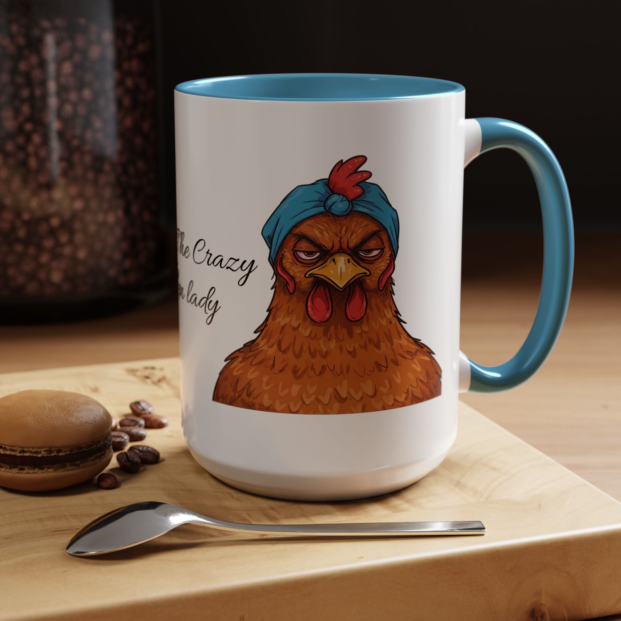 Personalized Crazy Chicken Lady Mug, Red Hen Mug,, Mad Hen Mug, Chicken Coffee Cup, Gift for Chicken Lover, Quirky Coffee Cup - Razels