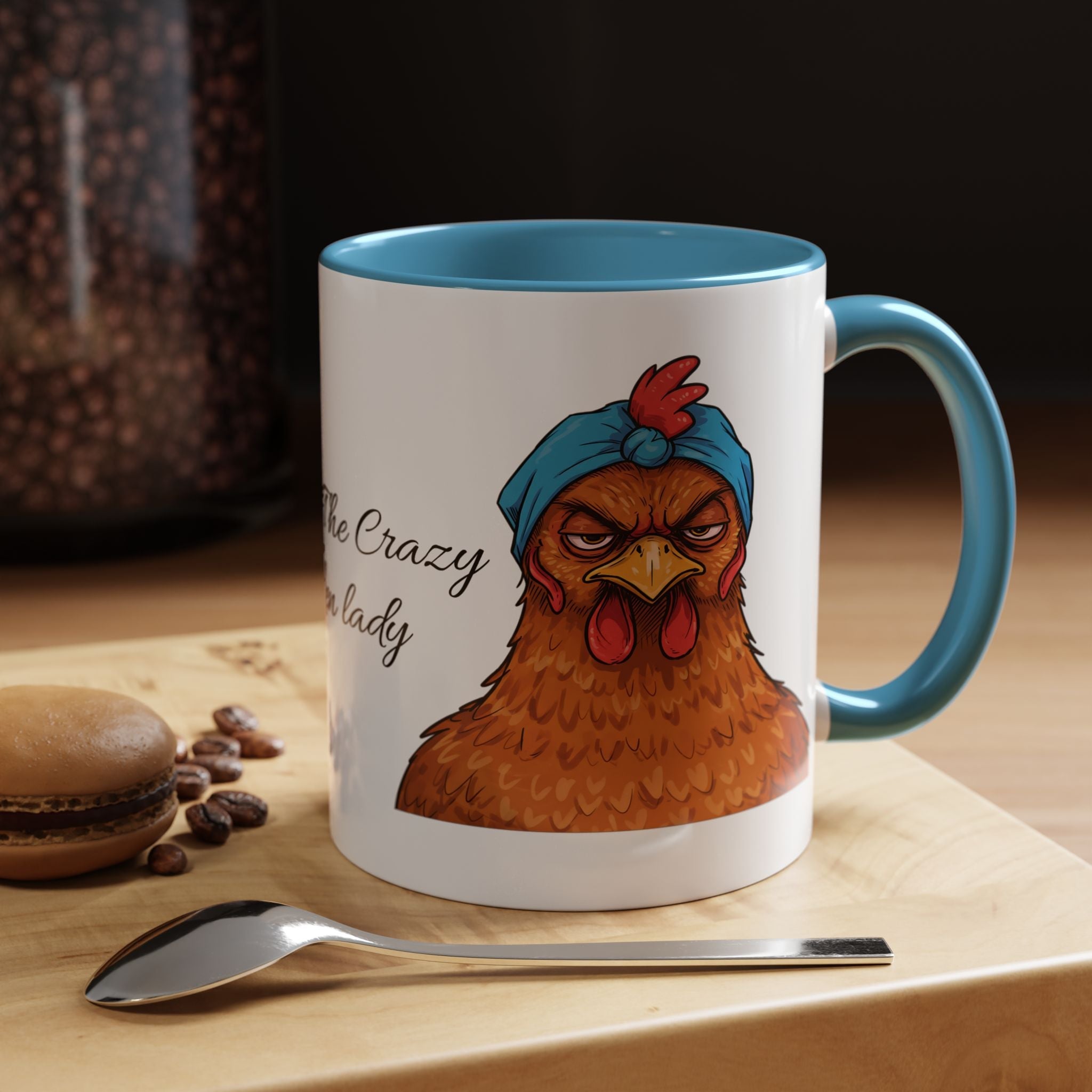 Personalized Crazy Chicken Lady Mug, Red Hen Mug,, Mad Hen Mug, Chicken Coffee Cup, Gift for Chicken Lover, Quirky Coffee Cup - Razels