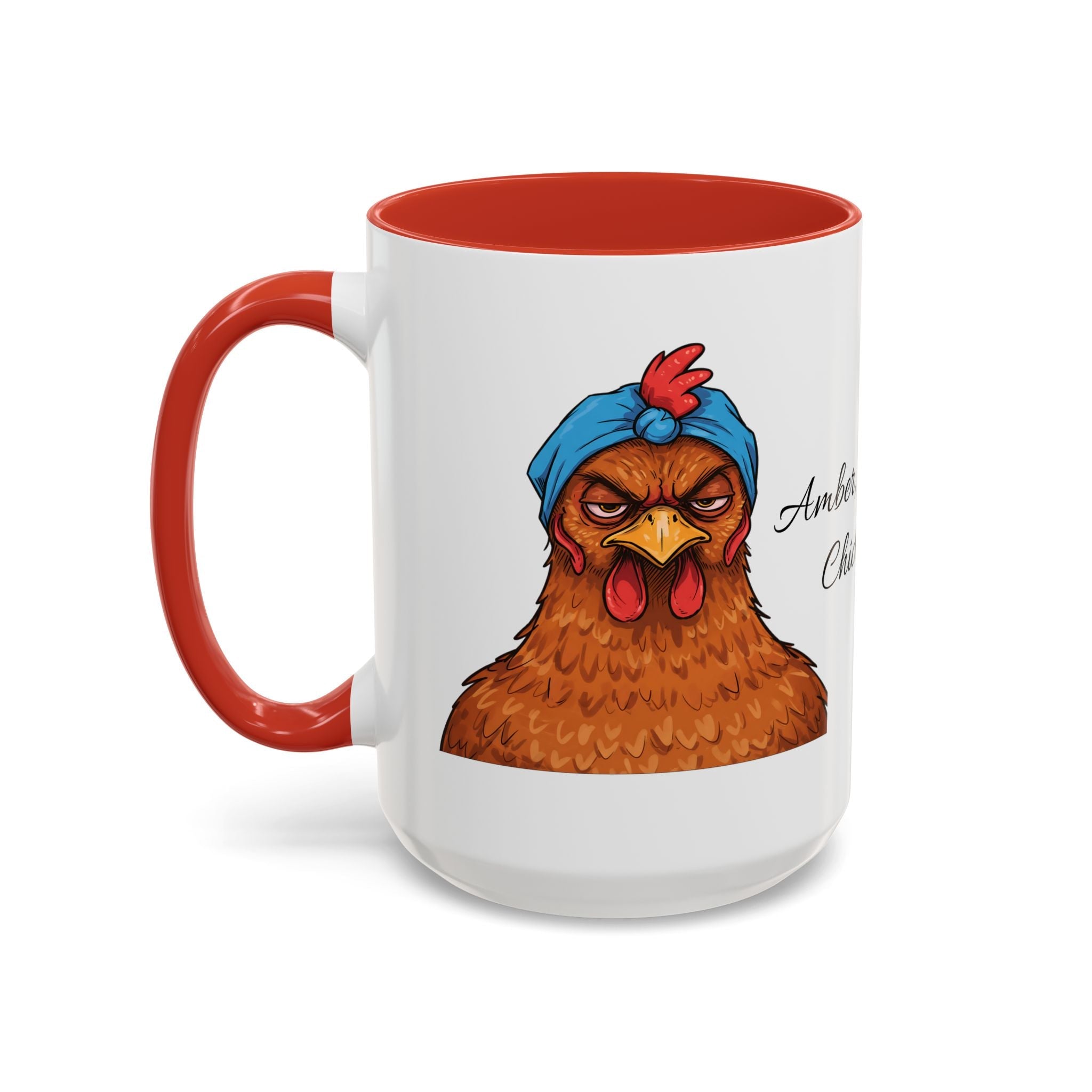 Personalized Crazy Chicken Lady Mug, Red Hen Mug,, Mad Hen Mug, Chicken Coffee Cup, Gift for Chicken Lover, Quirky Coffee Cup - Razels