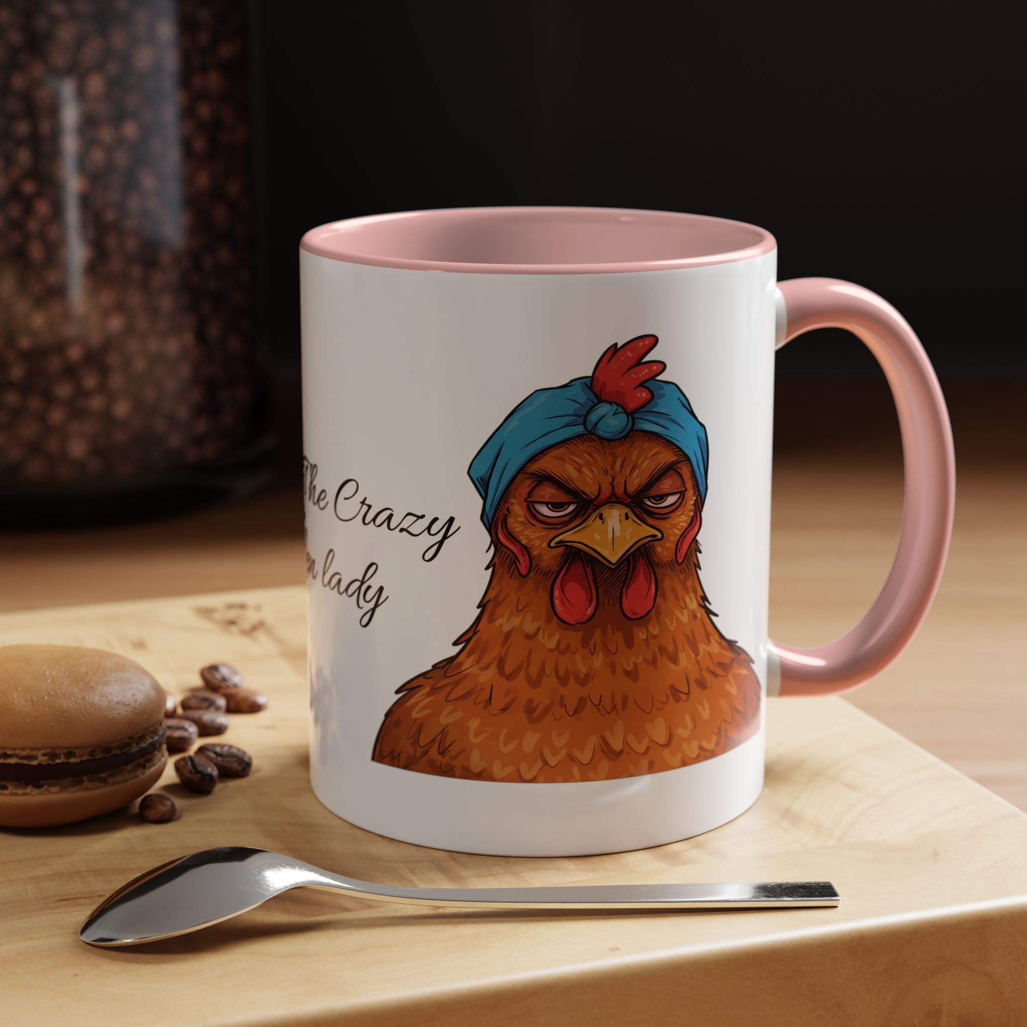 Personalized Crazy Chicken Lady Mug, Red Hen Mug,, Mad Hen Mug, Chicken Coffee Cup, Gift for Chicken Lover, Quirky Coffee Cup - Razels