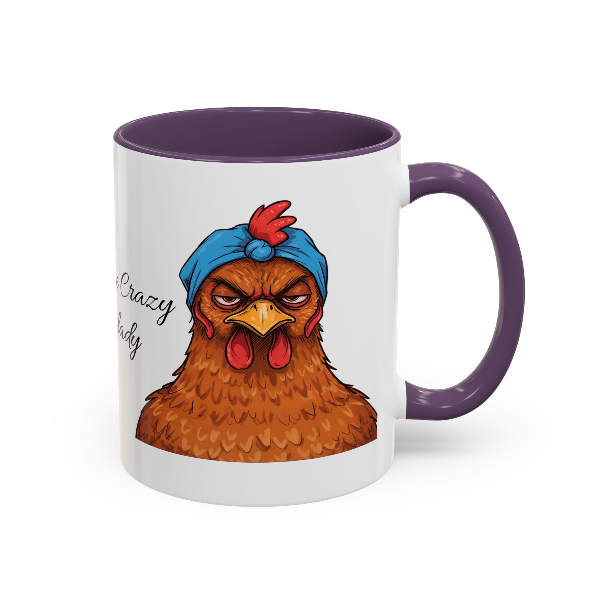 Personalized Crazy Chicken Lady Mug, Red Hen Mug,, Mad Hen Mug, Chicken Coffee Cup, Gift for Chicken Lover, Quirky Coffee Cup - Razels