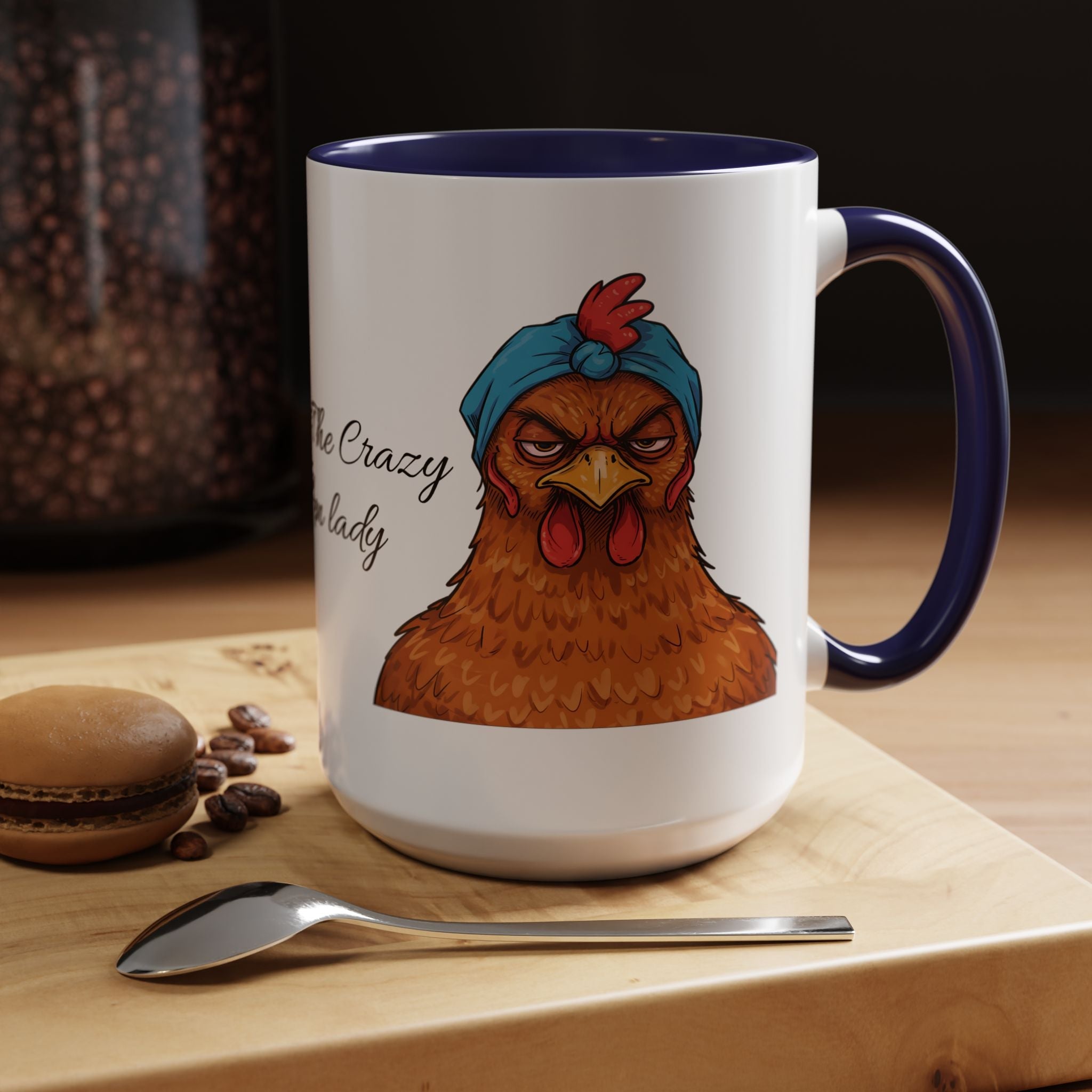 Personalized Crazy Chicken Lady Mug, Red Hen Mug,, Mad Hen Mug, Chicken Coffee Cup, Gift for Chicken Lover, Quirky Coffee Cup - Razels