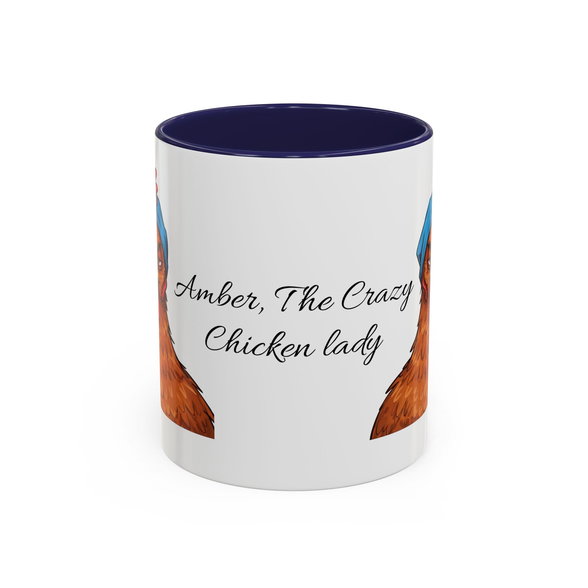 Personalized Crazy Chicken Lady Mug, Red Hen Mug,, Mad Hen Mug, Chicken Coffee Cup, Gift for Chicken Lover, Quirky Coffee Cup - Razels
