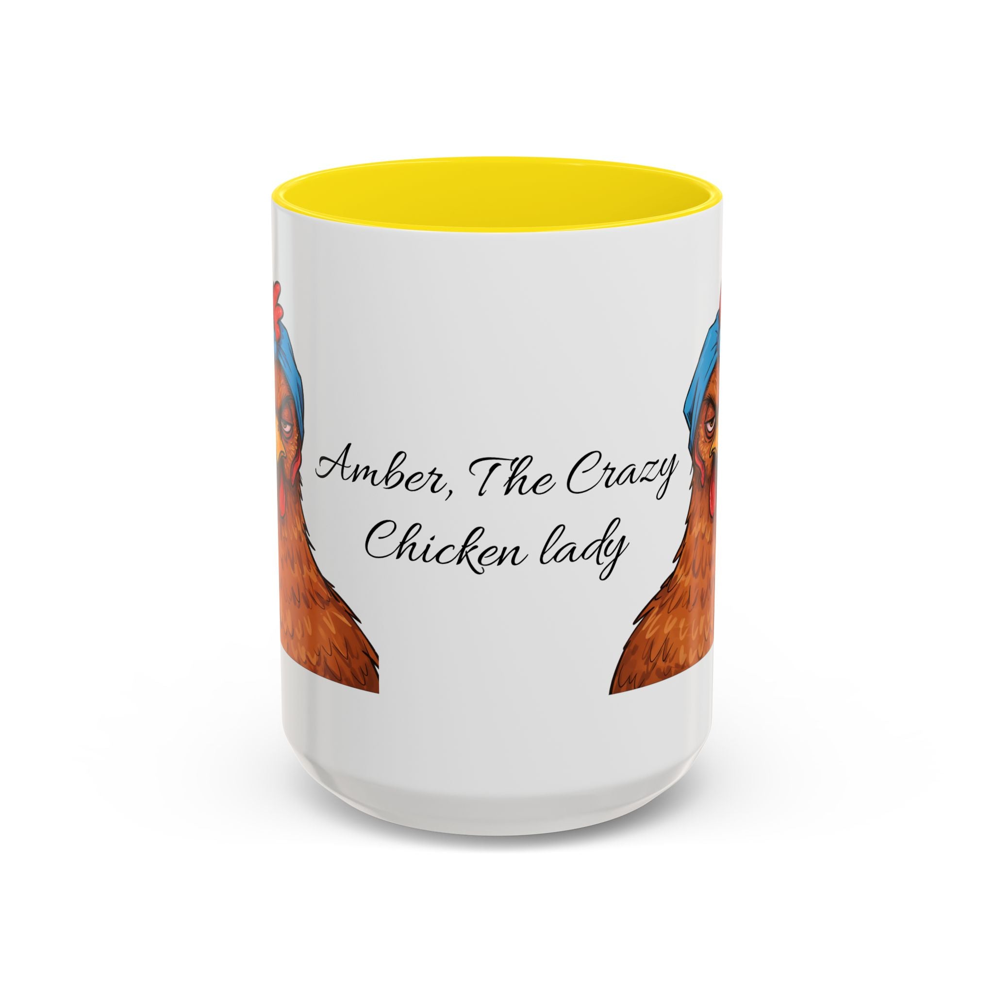 Personalized Crazy Chicken Lady Mug, Red Hen Mug,, Mad Hen Mug, Chicken Coffee Cup, Gift for Chicken Lover, Quirky Coffee Cup - Razels