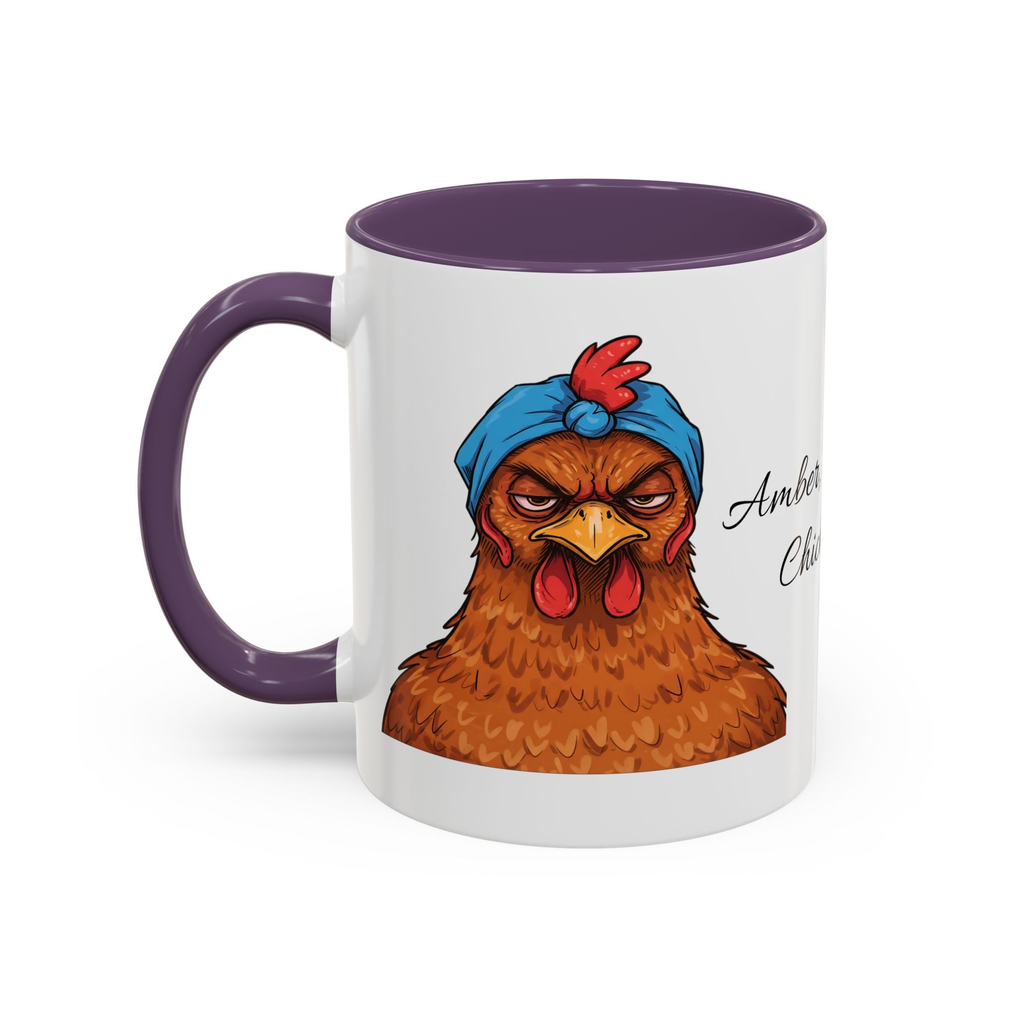 Personalized Crazy Chicken Lady Mug, Red Hen Mug,, Mad Hen Mug, Chicken Coffee Cup, Gift for Chicken Lover, Quirky Coffee Cup - Razels