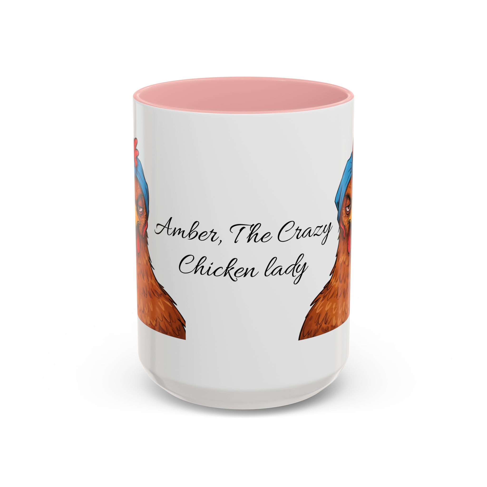 Personalized Crazy Chicken Lady Mug, Red Hen Mug,, Mad Hen Mug, Chicken Coffee Cup, Gift for Chicken Lover, Quirky Coffee Cup - Razels