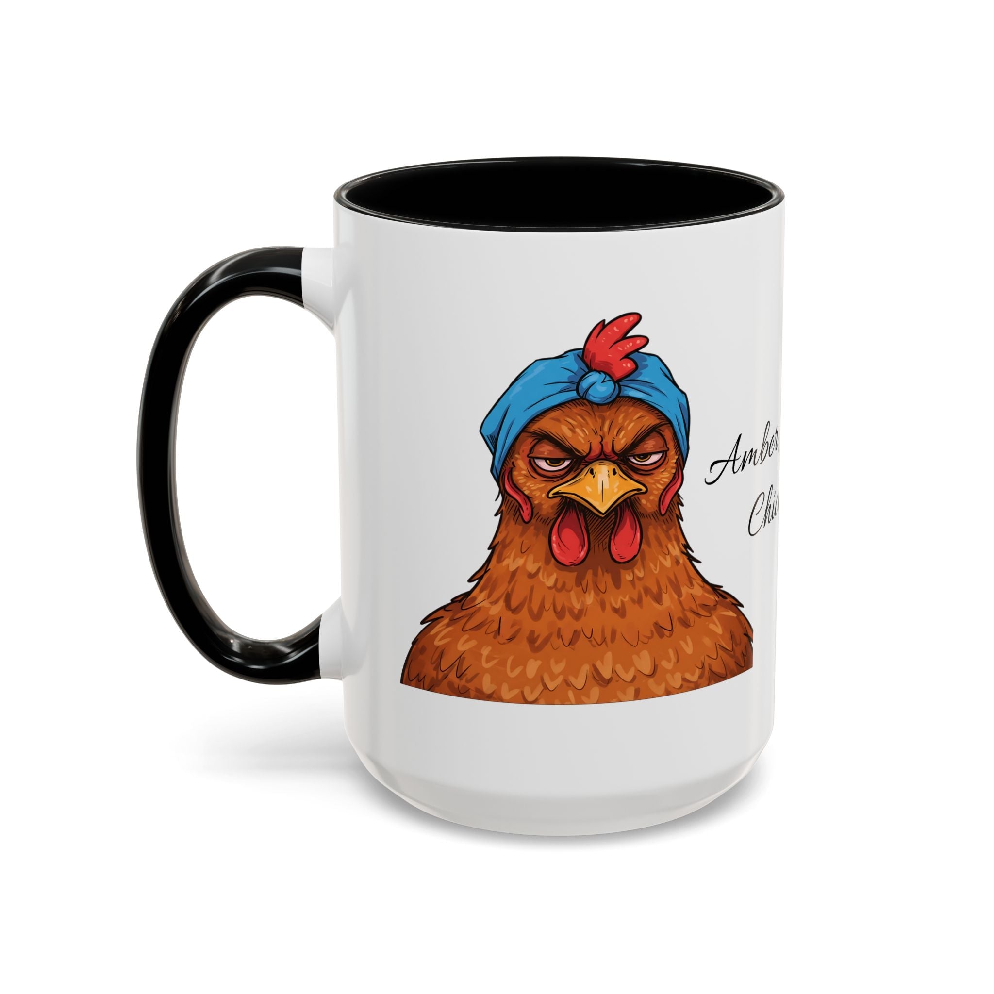 Personalized Crazy Chicken Lady Mug, Red Hen Mug,, Mad Hen Mug, Chicken Coffee Cup, Gift for Chicken Lover, Quirky Coffee Cup - Razels