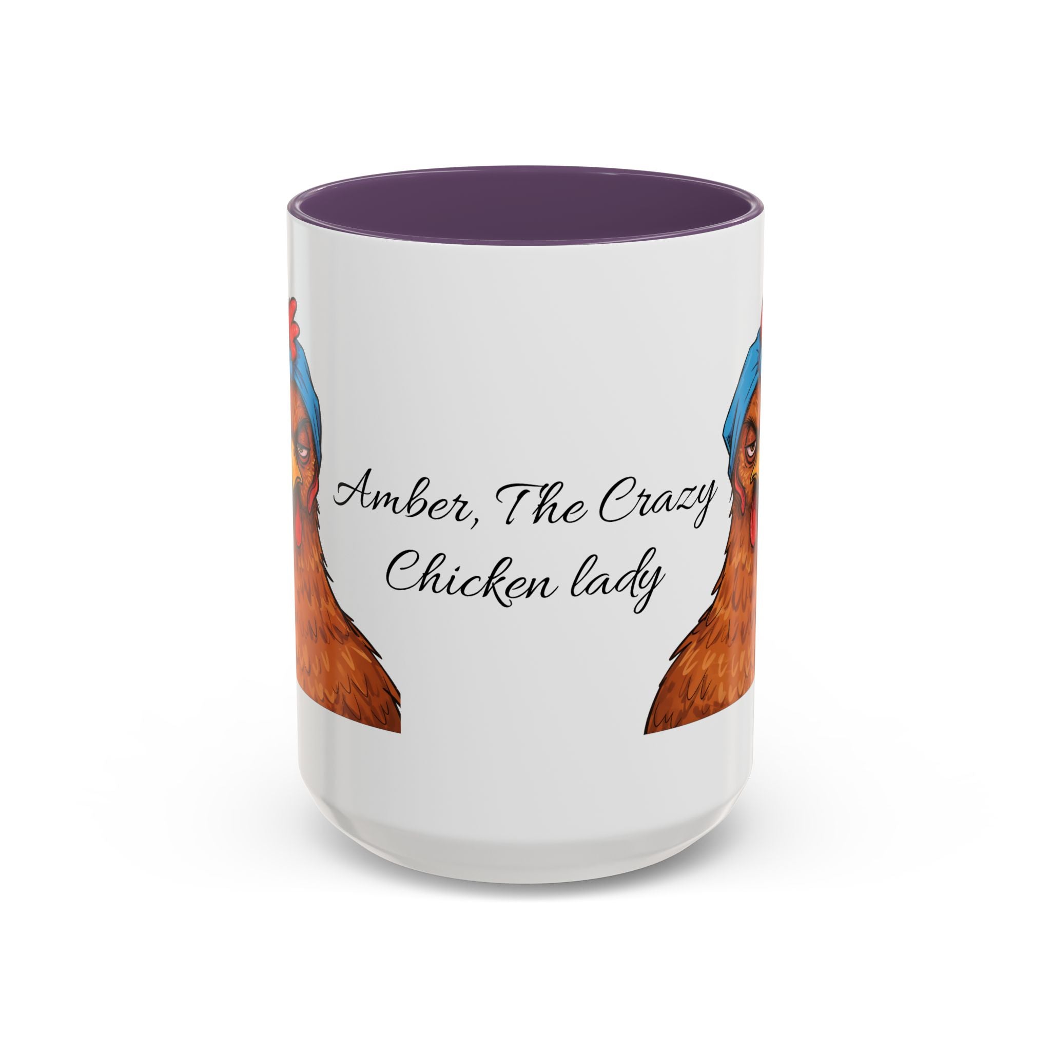 Personalized Crazy Chicken Lady Mug, Red Hen Mug,, Mad Hen Mug, Chicken Coffee Cup, Gift for Chicken Lover, Quirky Coffee Cup - Razels
