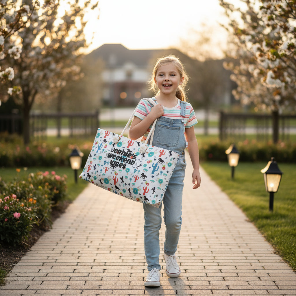 personalized horse weekender bag