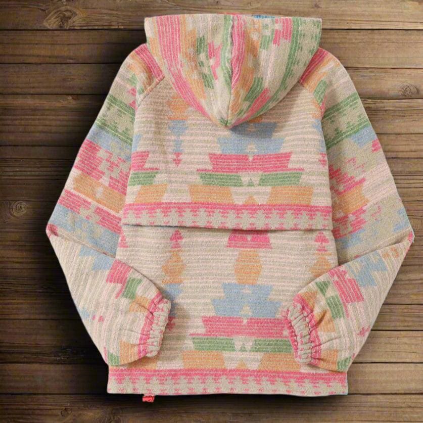 Pink Aztec Hoodie - Western Spring Pullover - Cowgirl Sweatshirt for Women - Razels