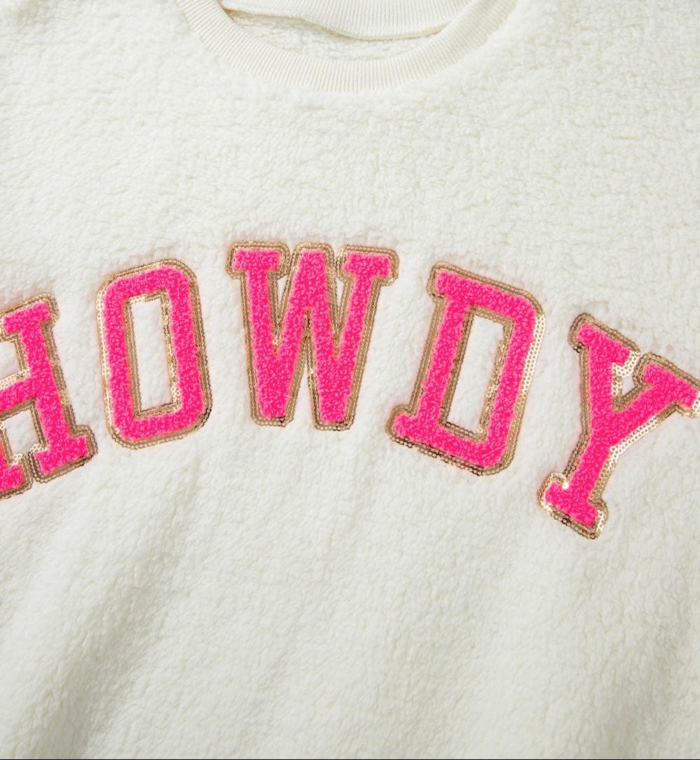 PINK HOWDY SWEATSHIRT, Cowgirl Sweatshirt - Razels