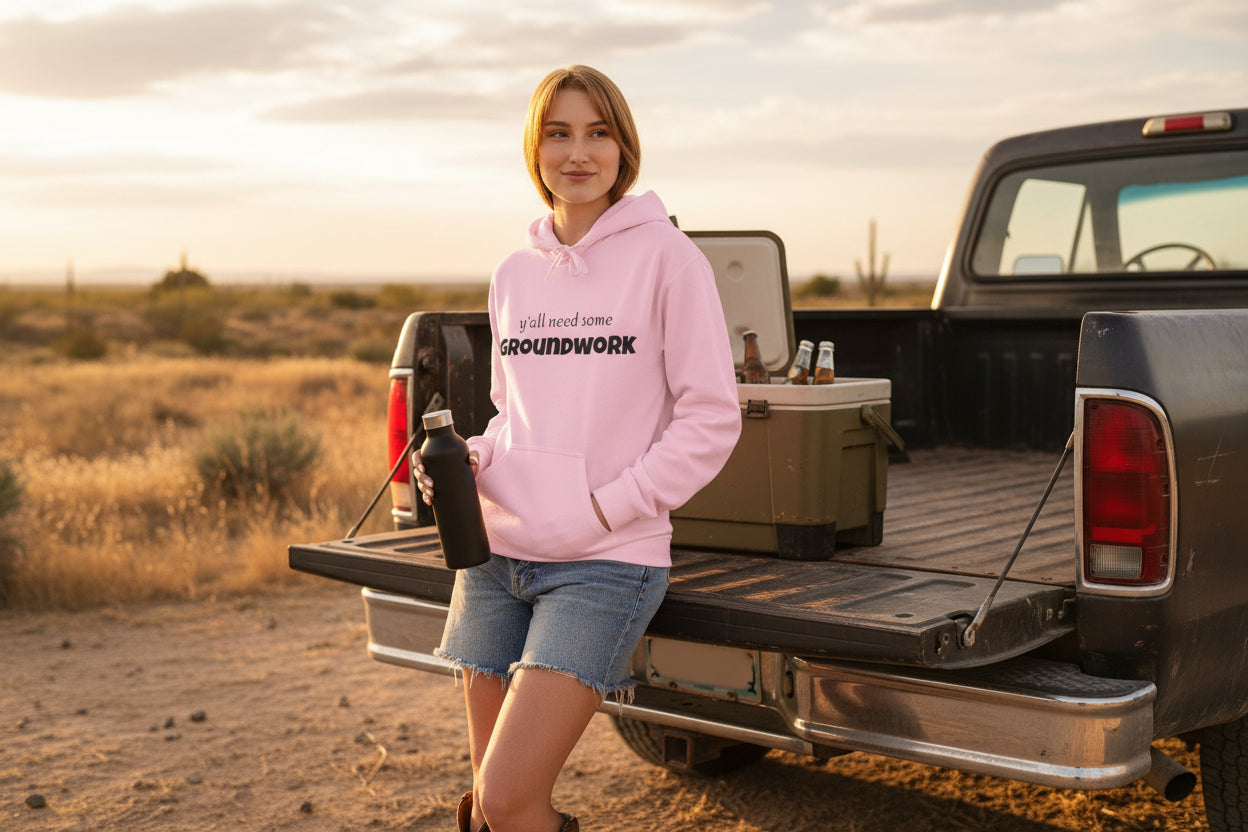 Cozy Unisex Hoodie with Inspirational Quote, Ideal for Relaxing Days, Gift for Friends, Groundwork Theme, Perfect for Casual Wear, [...] -Razels