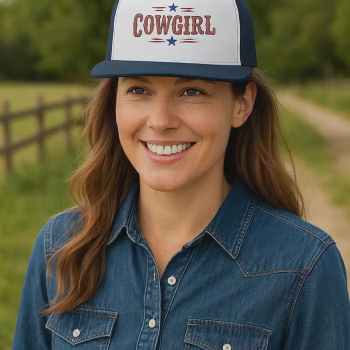 Cowgirl Trucker Hat: Western Summer Baseball Cap