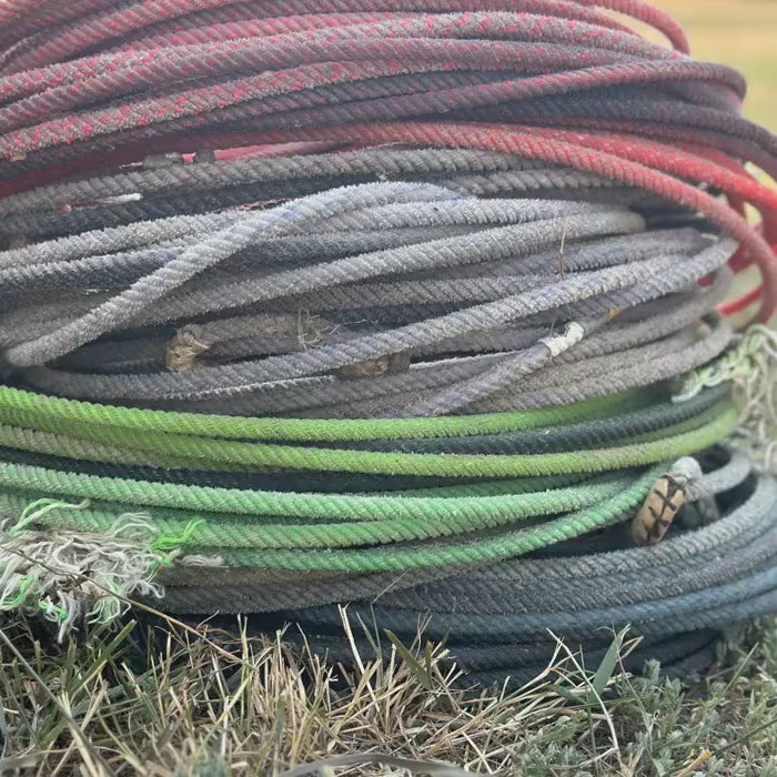 Used Cowboy Lariat Rope: Authentic Ranch Decor, Crafts, Rodeo Charm
