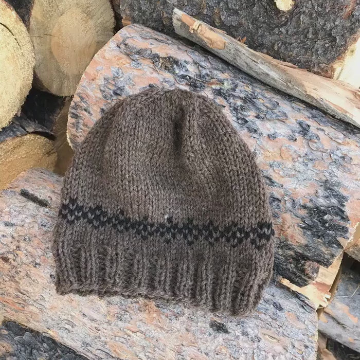 Pure Wool Winter Beanie – Handknit, Warm